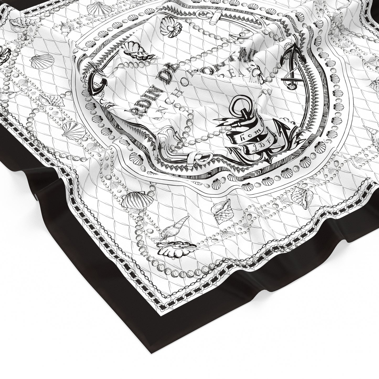 "Classy and Fabulous" Anchor Silky Scarf (90cm)