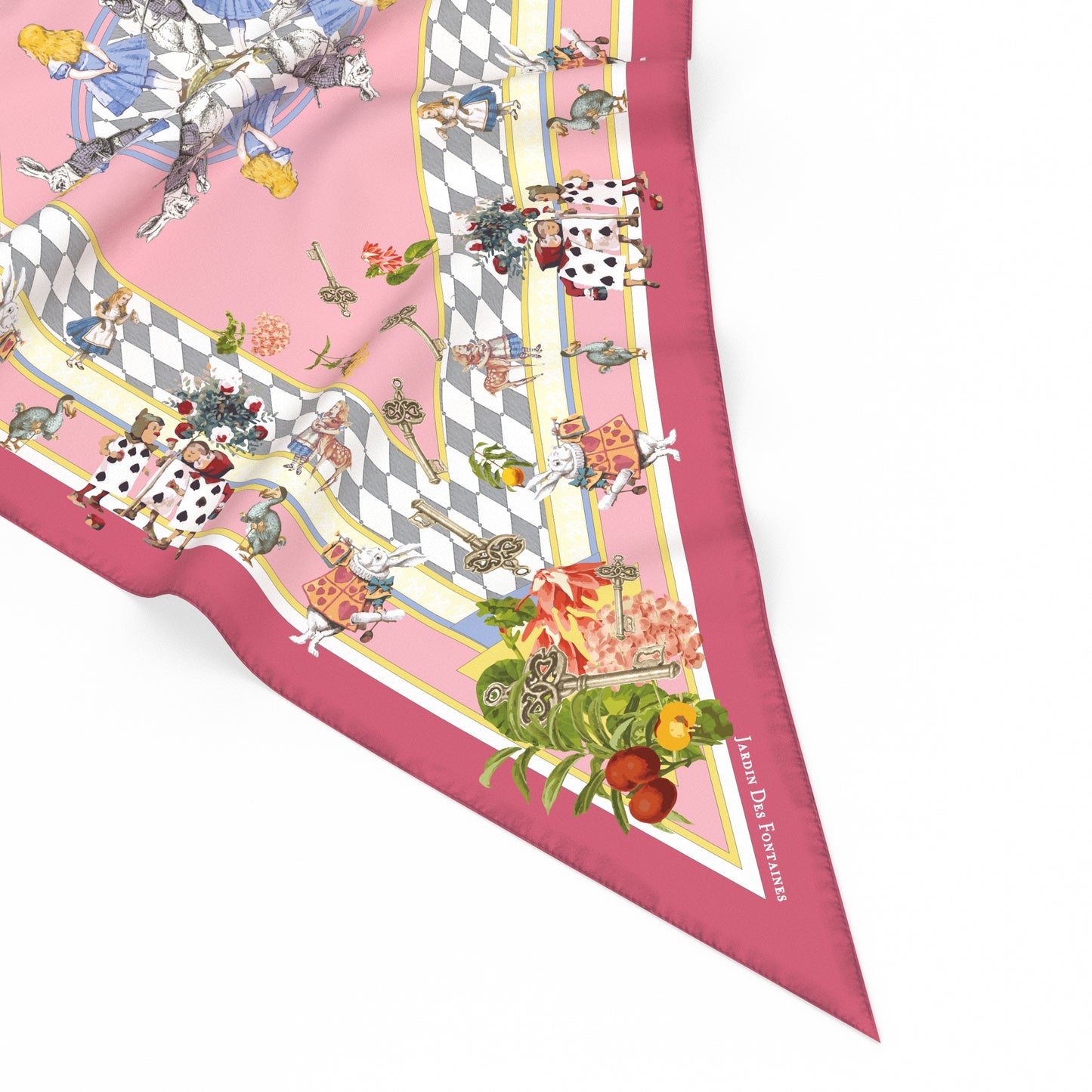 "Wonderful Adventure Dream" Diamond Shape Silky Scarf