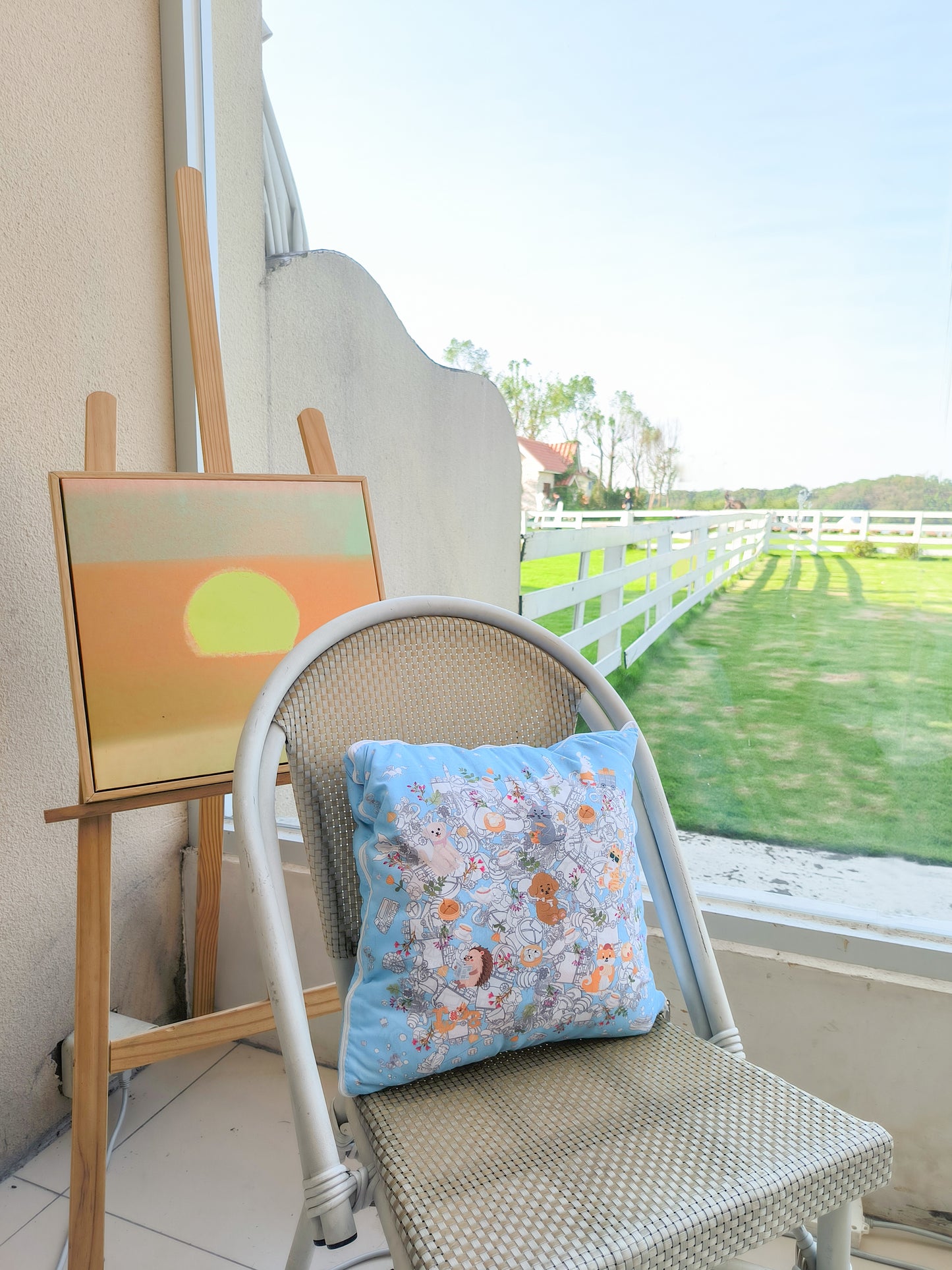 "Let's Yum Cha" Quilt Blanket Pillow 2 In 1