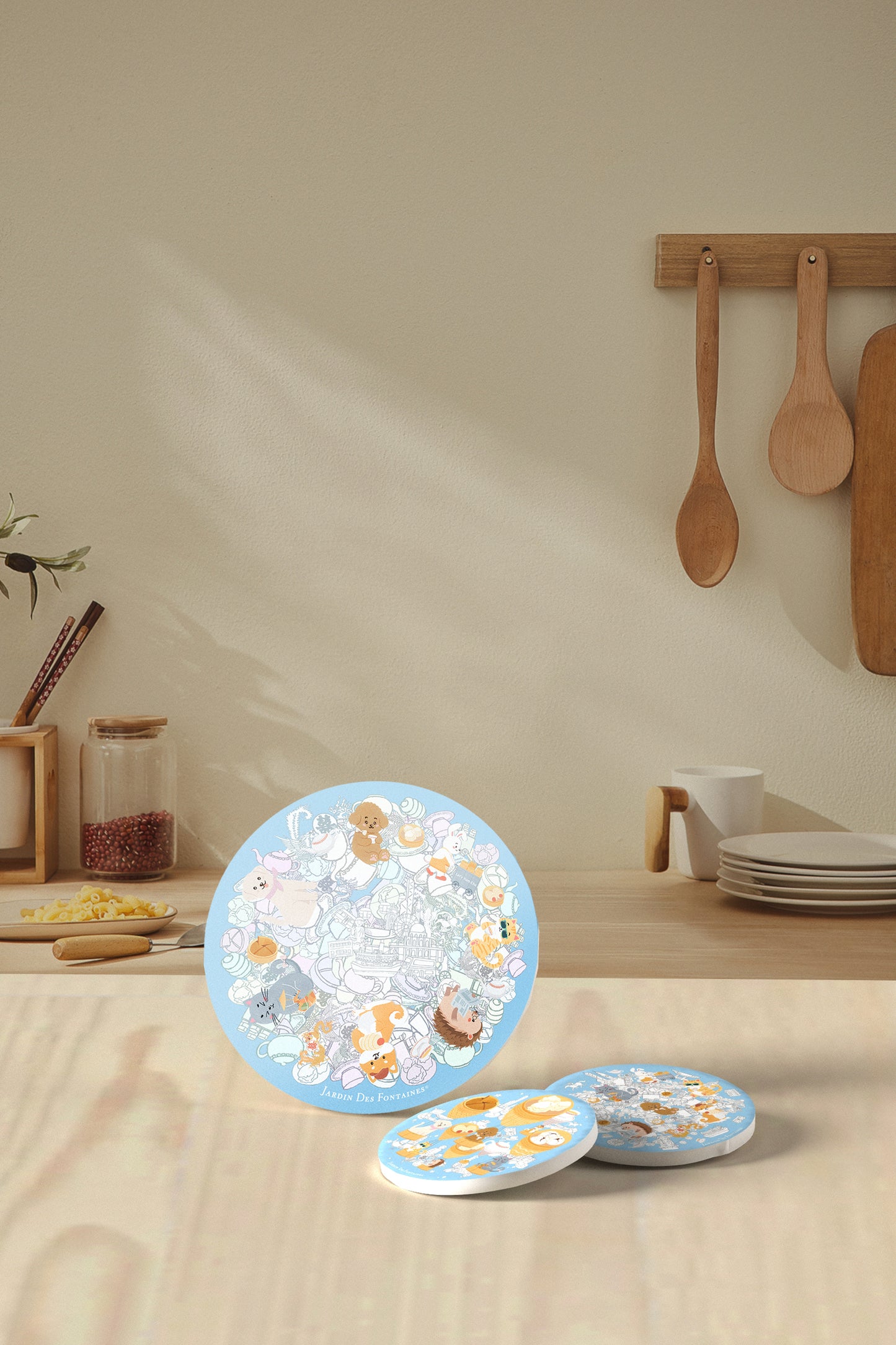 "Let's Yum Cha" Ceramic Potholder, Hot Pad