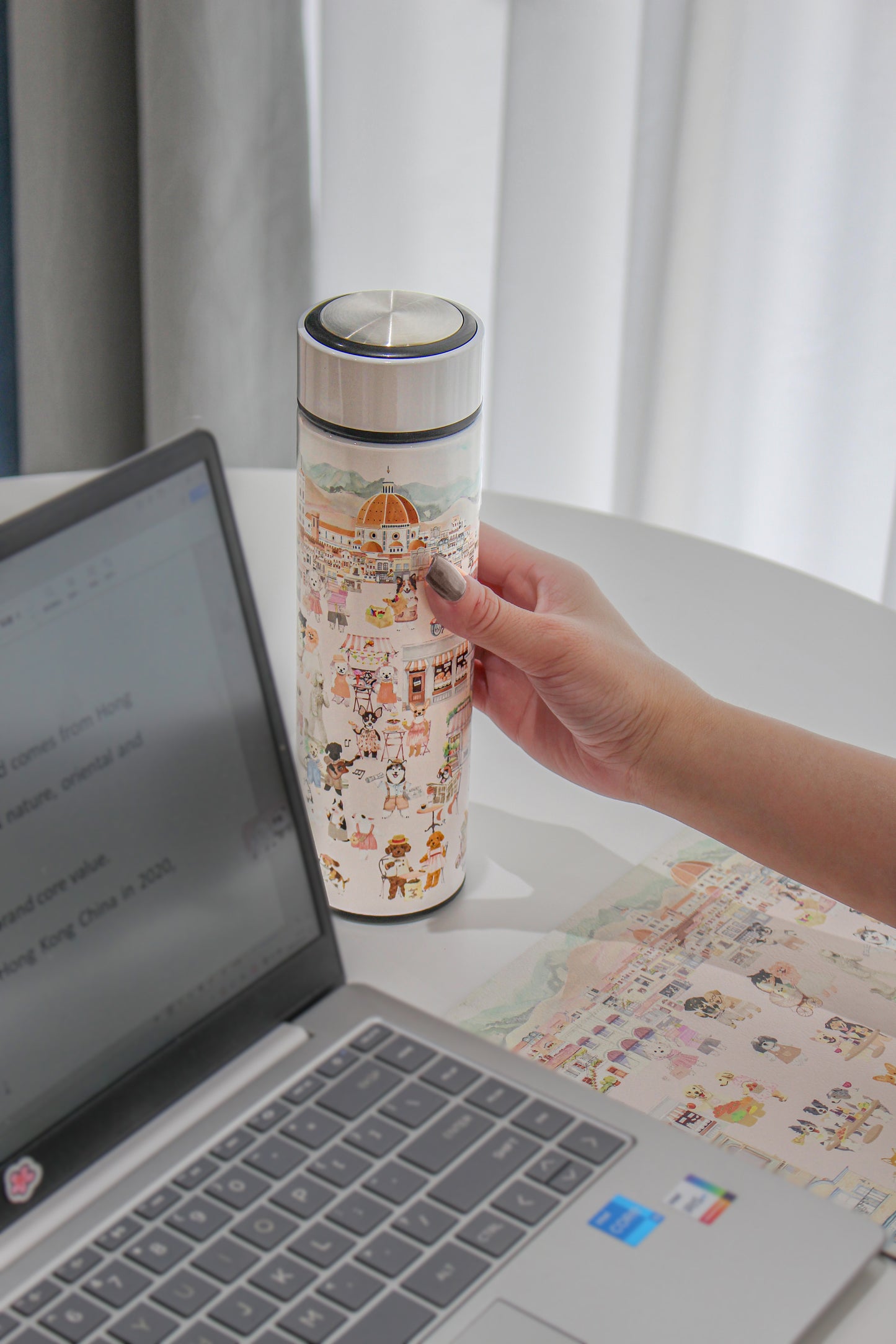 "Oh My Dog" Vacuum Water Bottle (500ml)