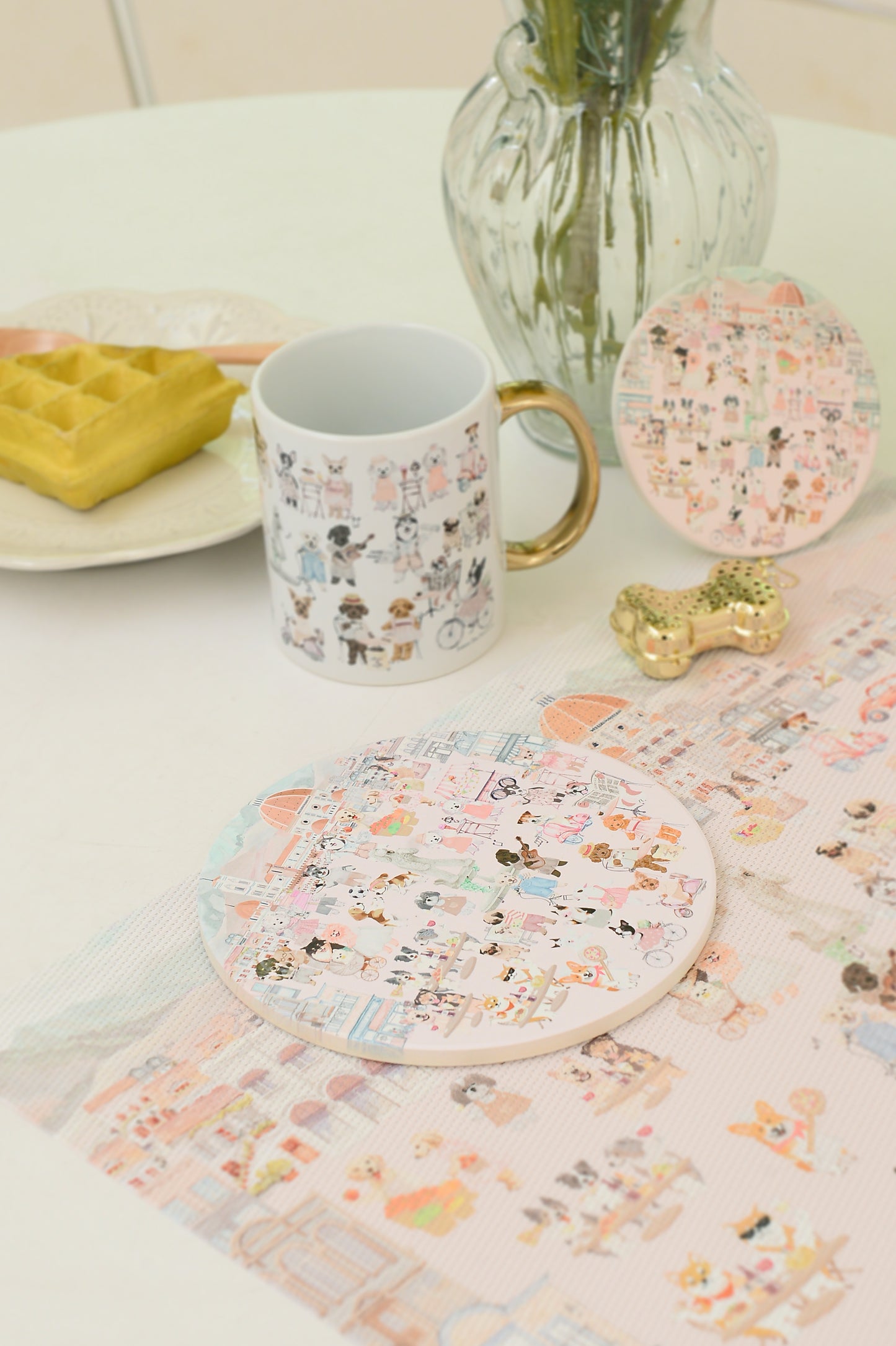 "Oh My Dog" Ceramic Potholder, Hot Pad