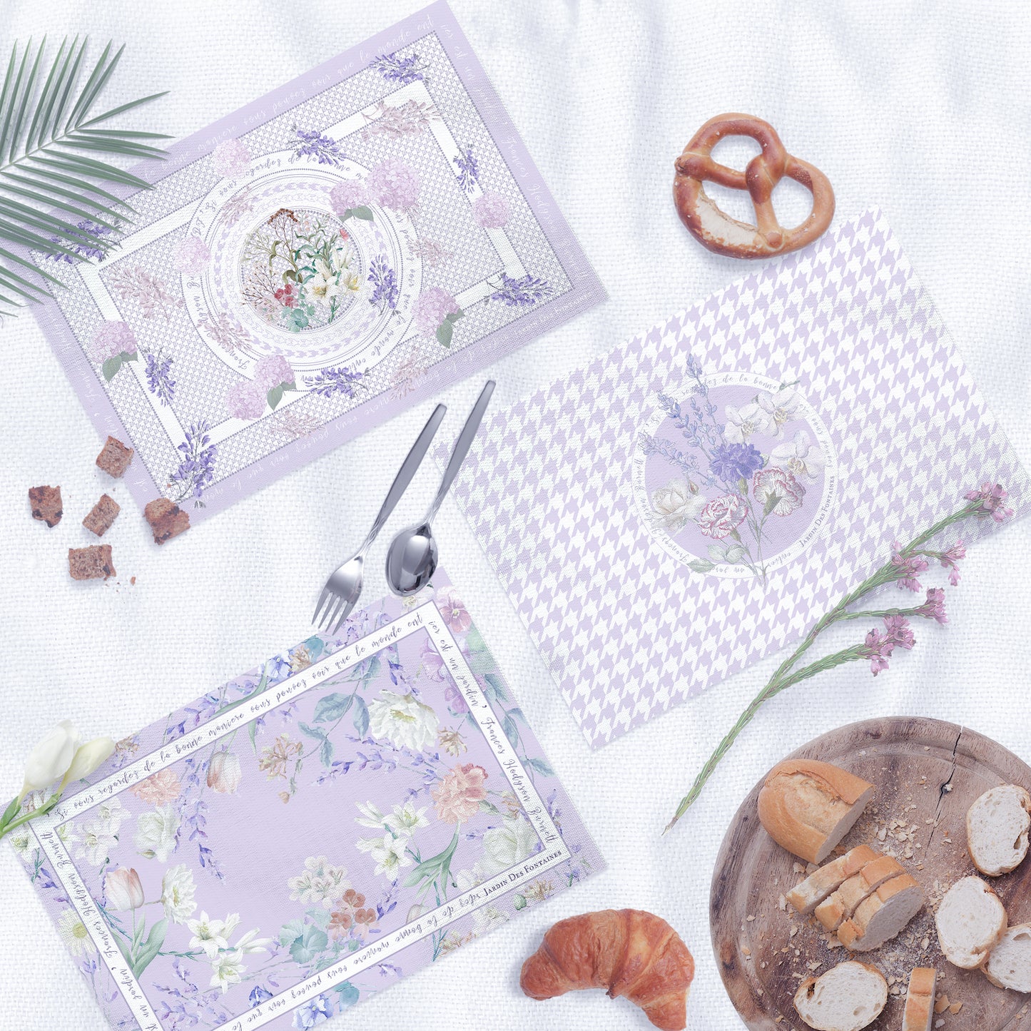 "Secret Violet Garden" Woven Table Placemat