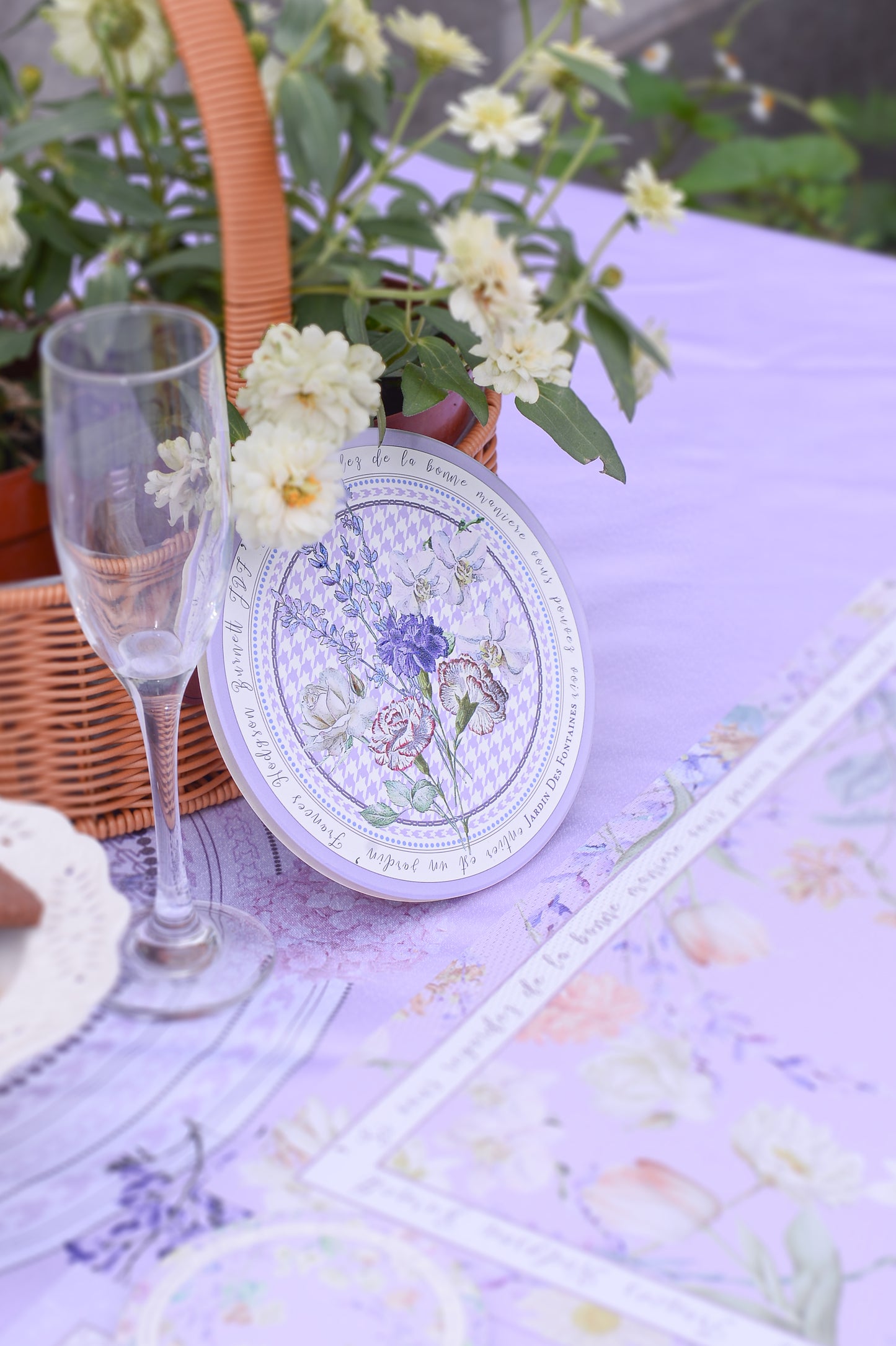 "Secret Violet Garden" Ceramic Potholder, Hot Pad