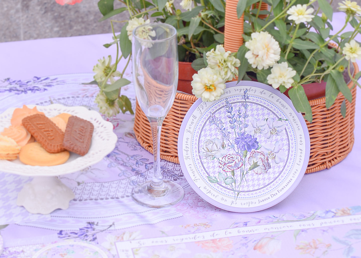 "Secret Violet Garden" Ceramic Potholder, Hot Pad