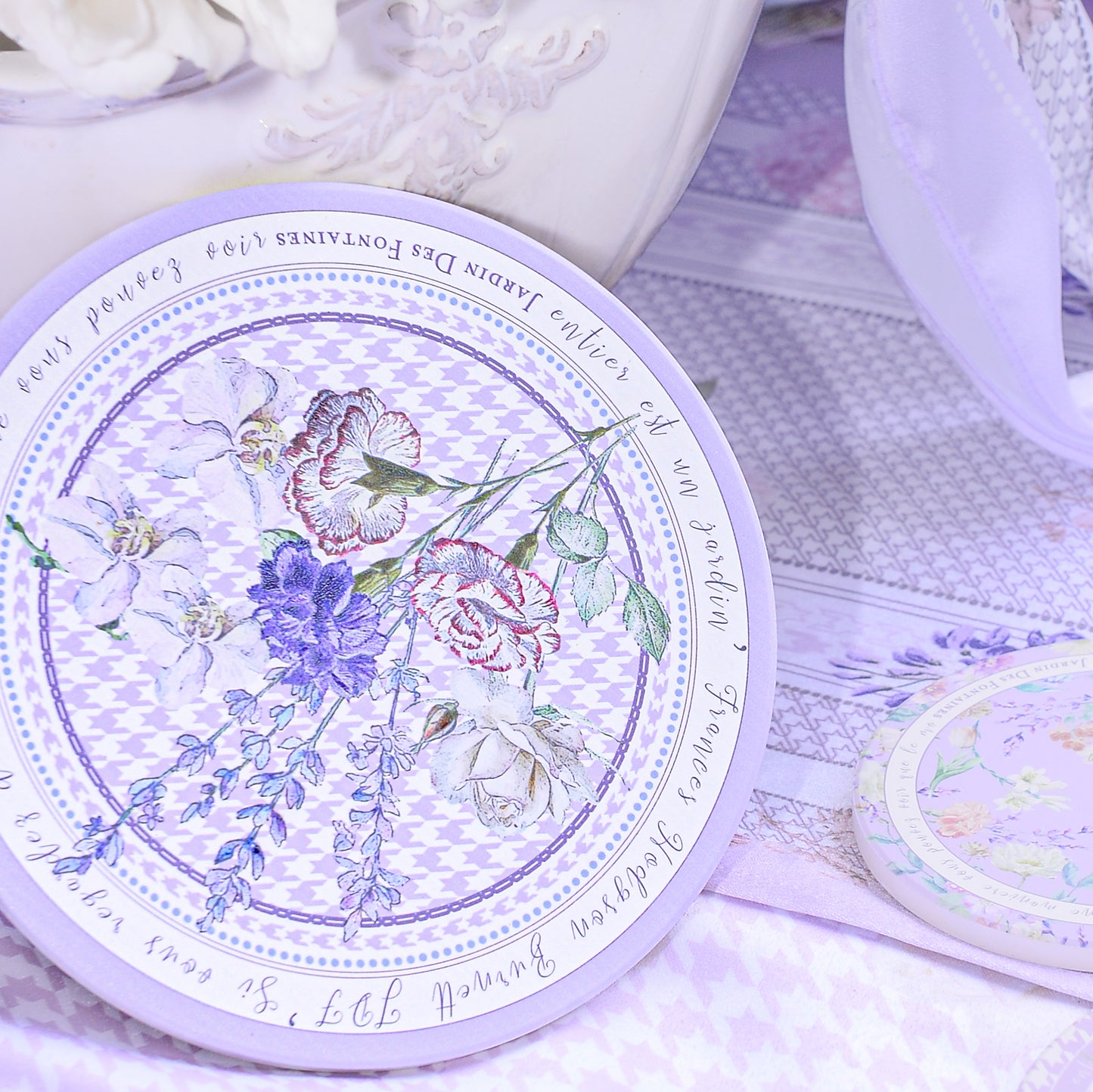 "Secret Violet Garden" Ceramic Potholder, Hot Pad