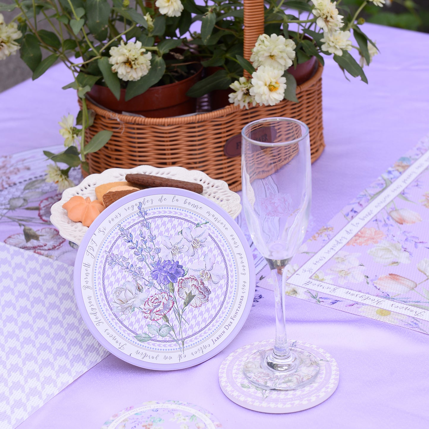 "Secret Violet Garden" Ceramic Potholder, Hot Pad