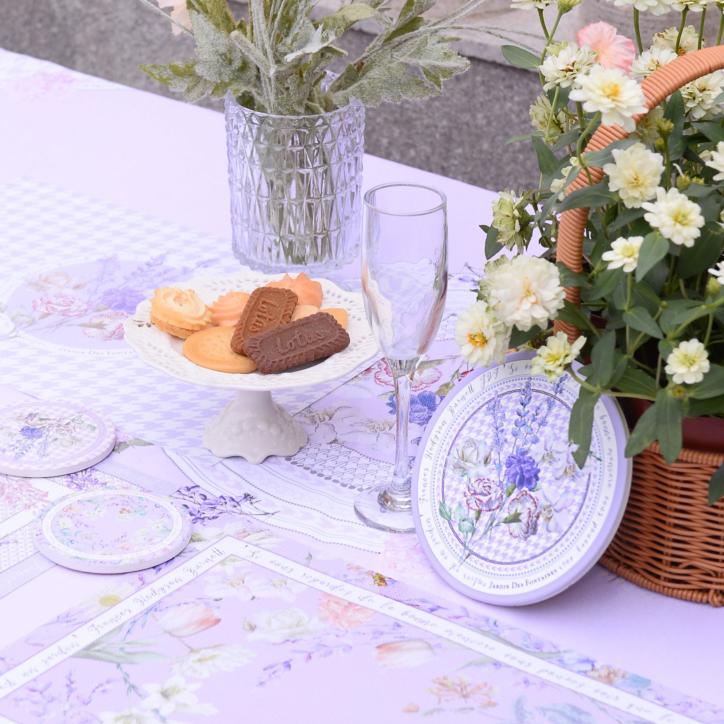 "Secret Violet Garden" Ceramic Potholder, Hot Pad