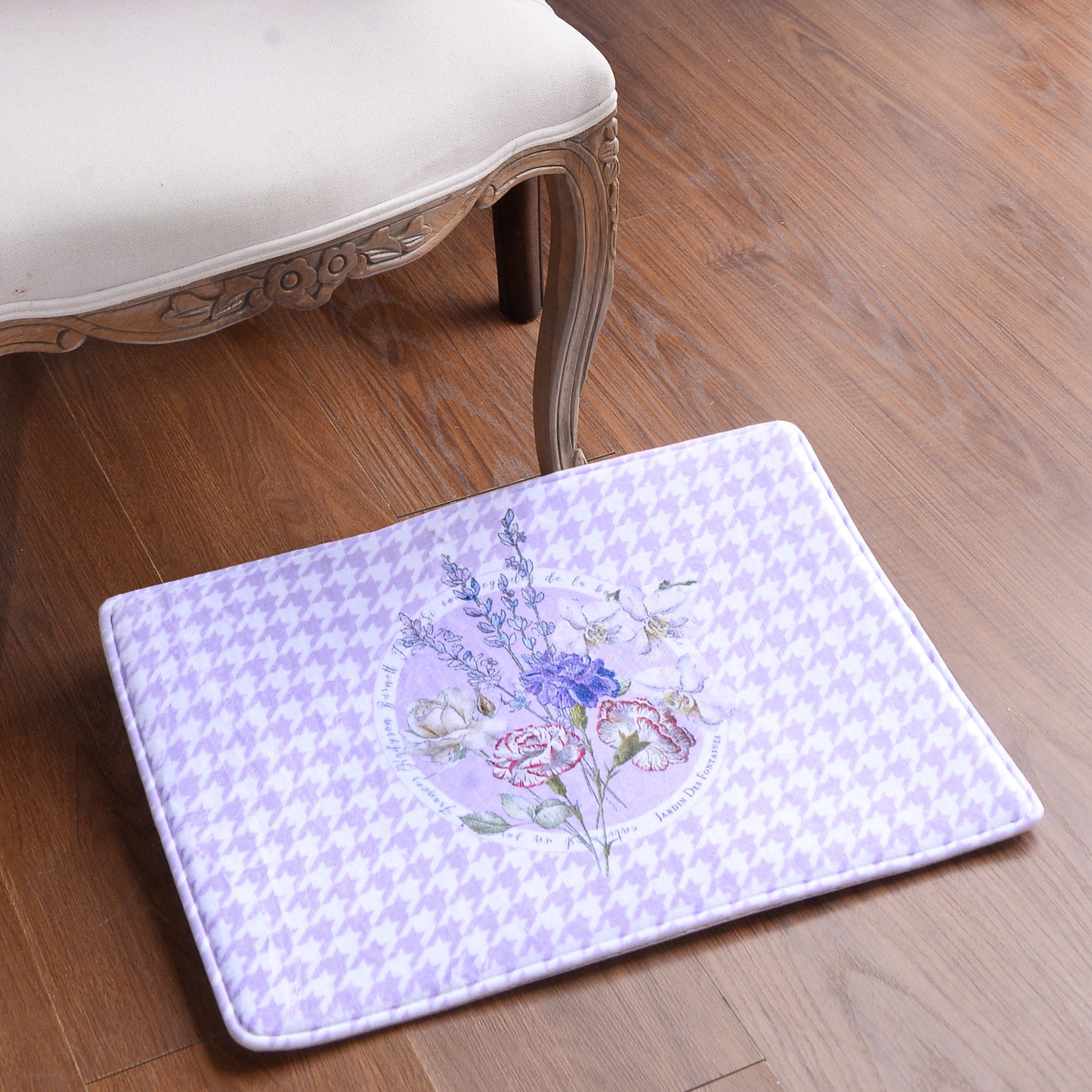 "Secret Violet Garden" Bath Mat