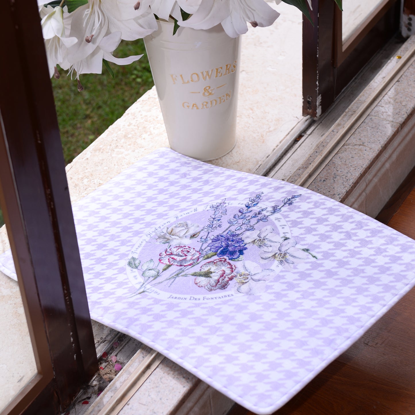 "Secret Violet Garden" Bath Mat