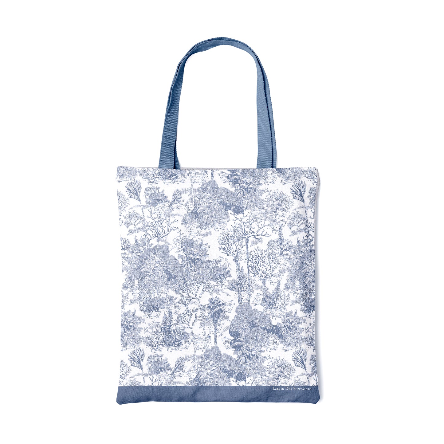 "Toile De Jouy" Coral and Tree Tote Bag