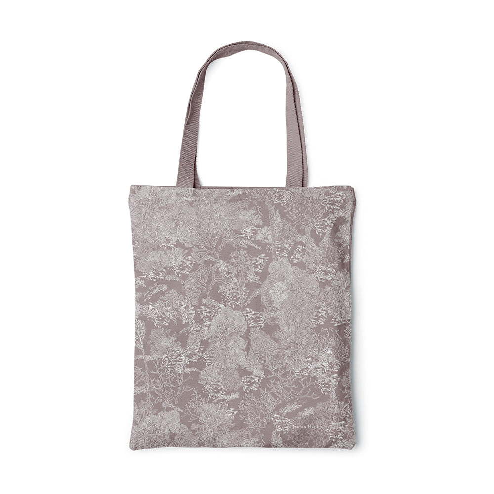 "Toile De Jouy" Pinkish Gray Tote Bag