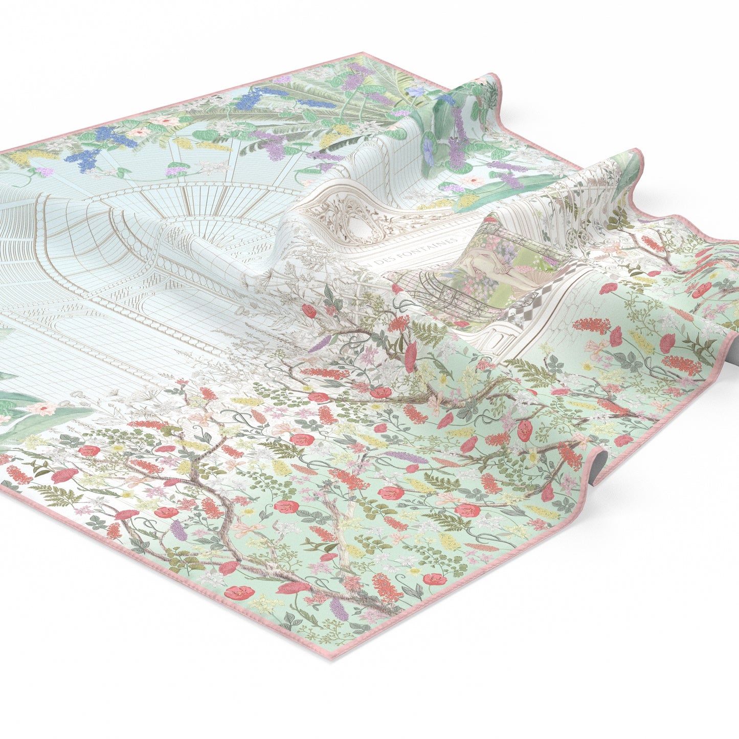 "Venus Garden of Love" Greenhouse Silky Scarf (60cm)