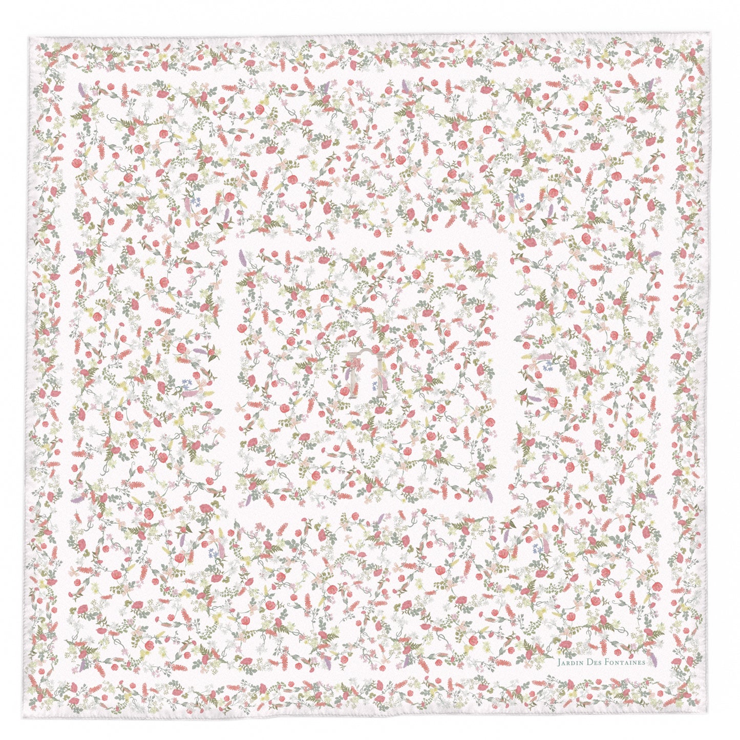 "Venus Garden of Love" 90cm Silky Scarf