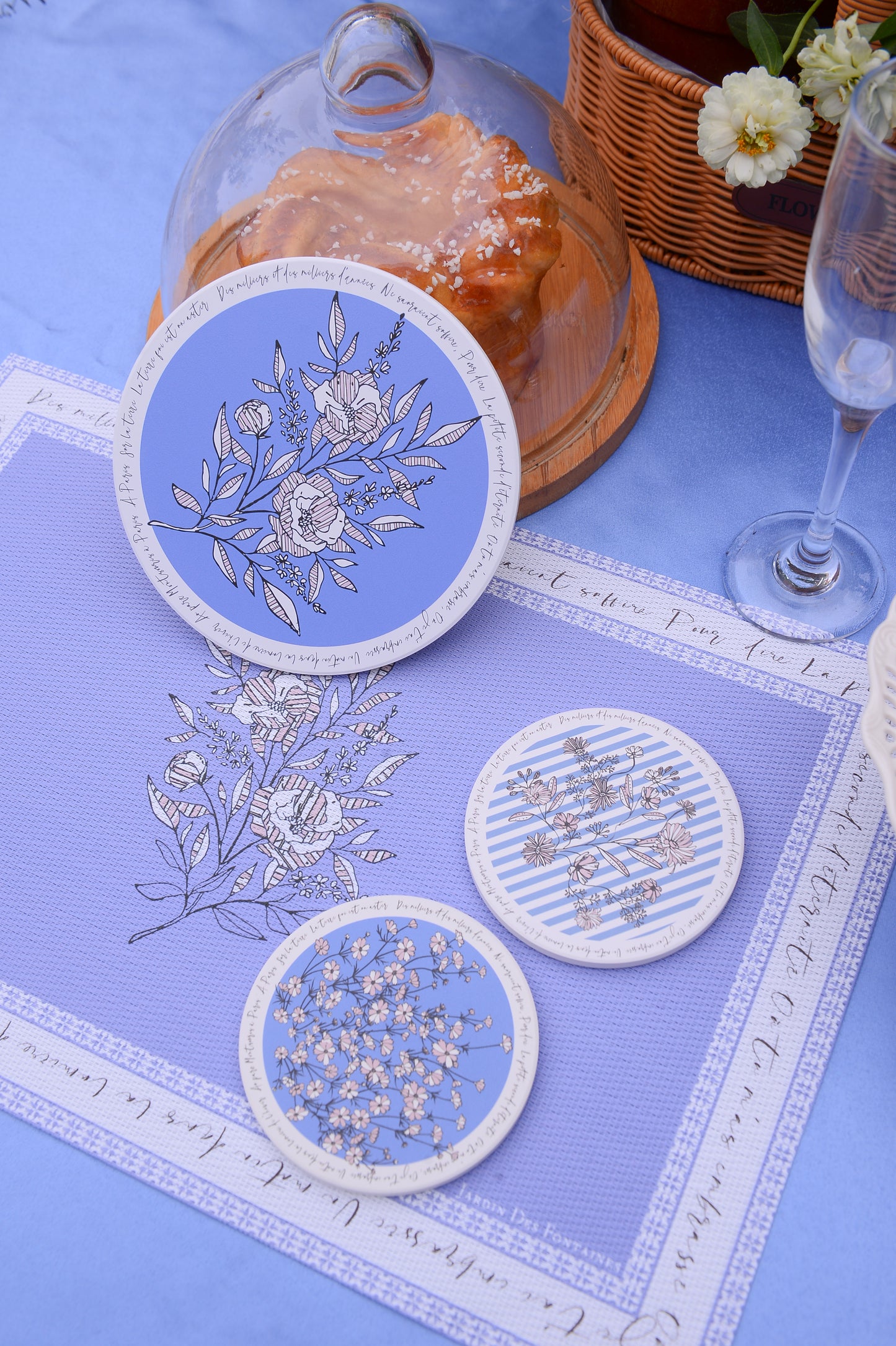 "Wild Blue Yonder" Ceramic Potholder, Hot Pad