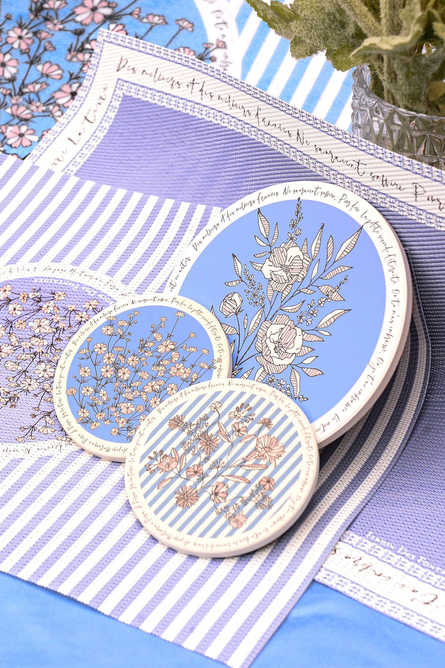 "Wild Blue Yonder" Ceramic Potholder, Hot Pad