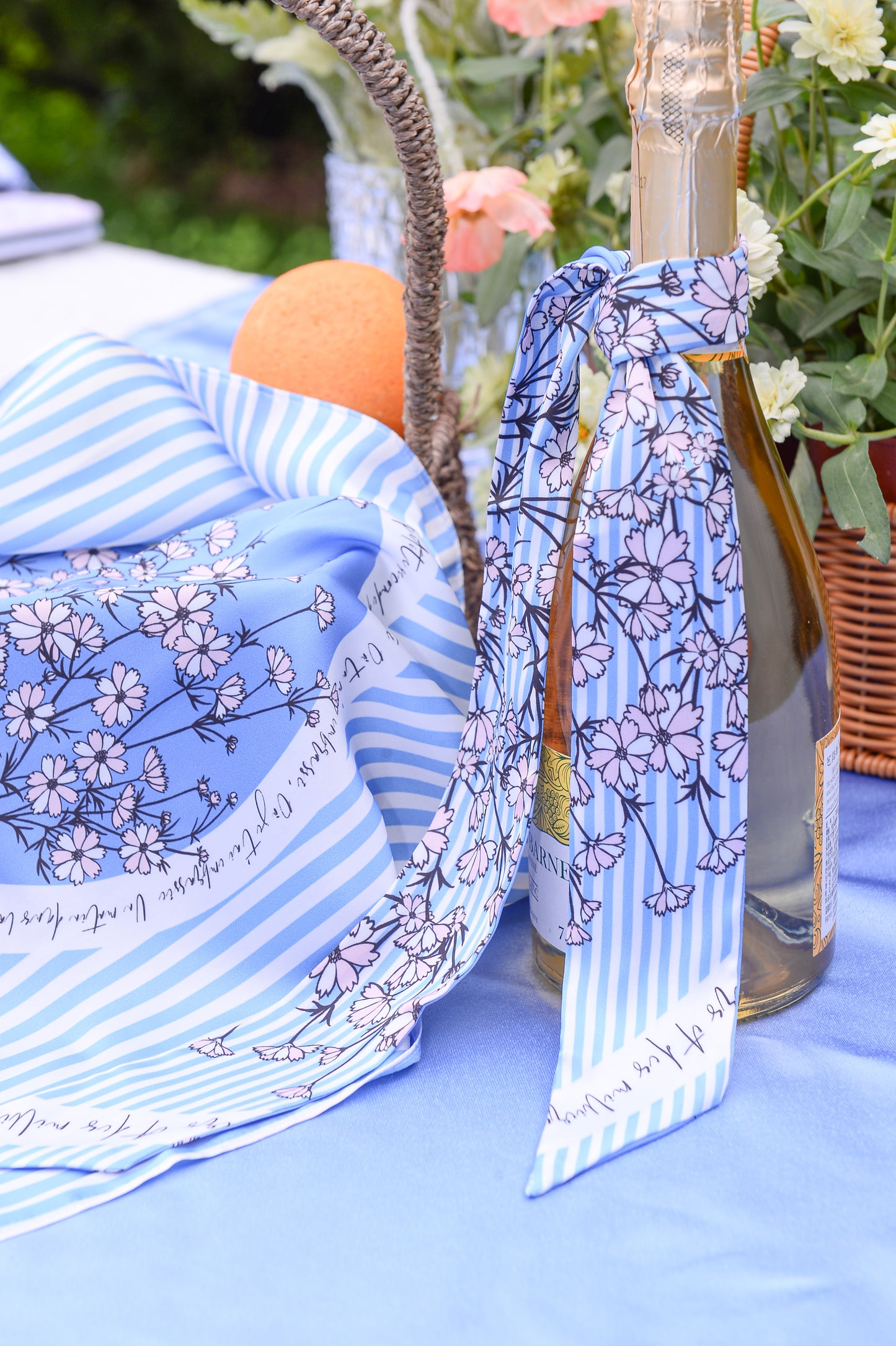 "Wild Blue Yonder" Twilly Silky Scarf