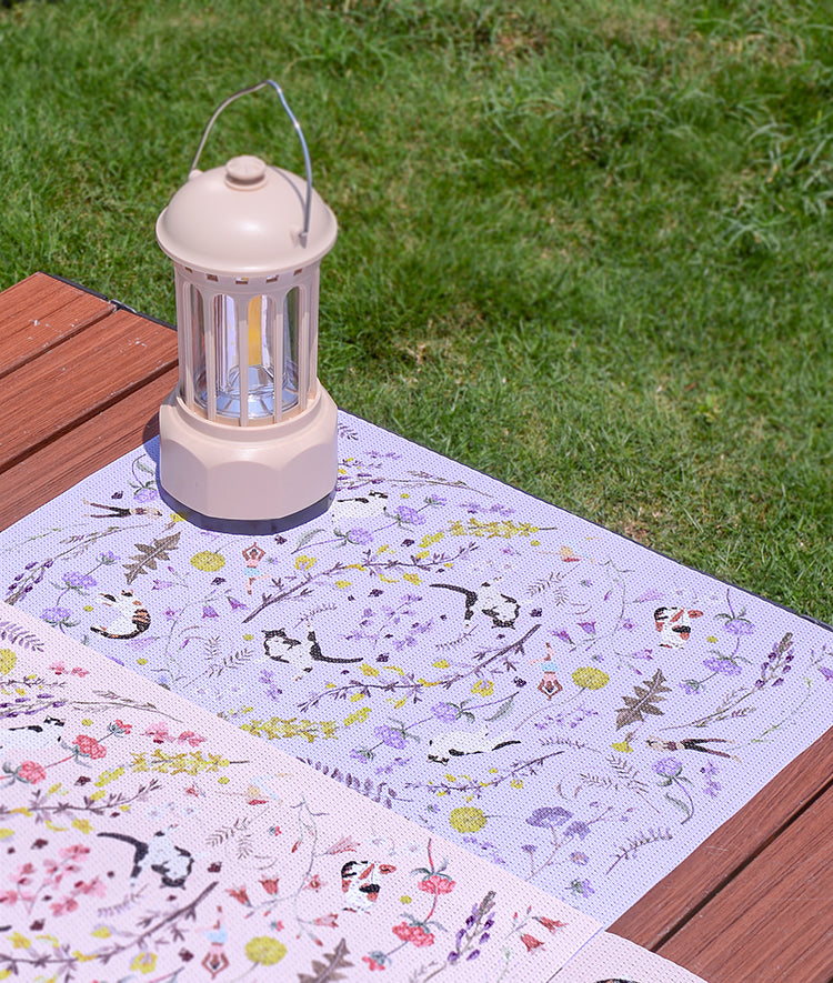 "Yogis Cat and Flower" Woven Table Placemat