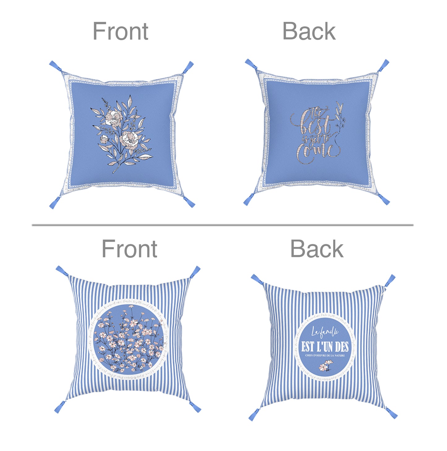 "Wild Blue Yonder" Cushion, Throw Pillow