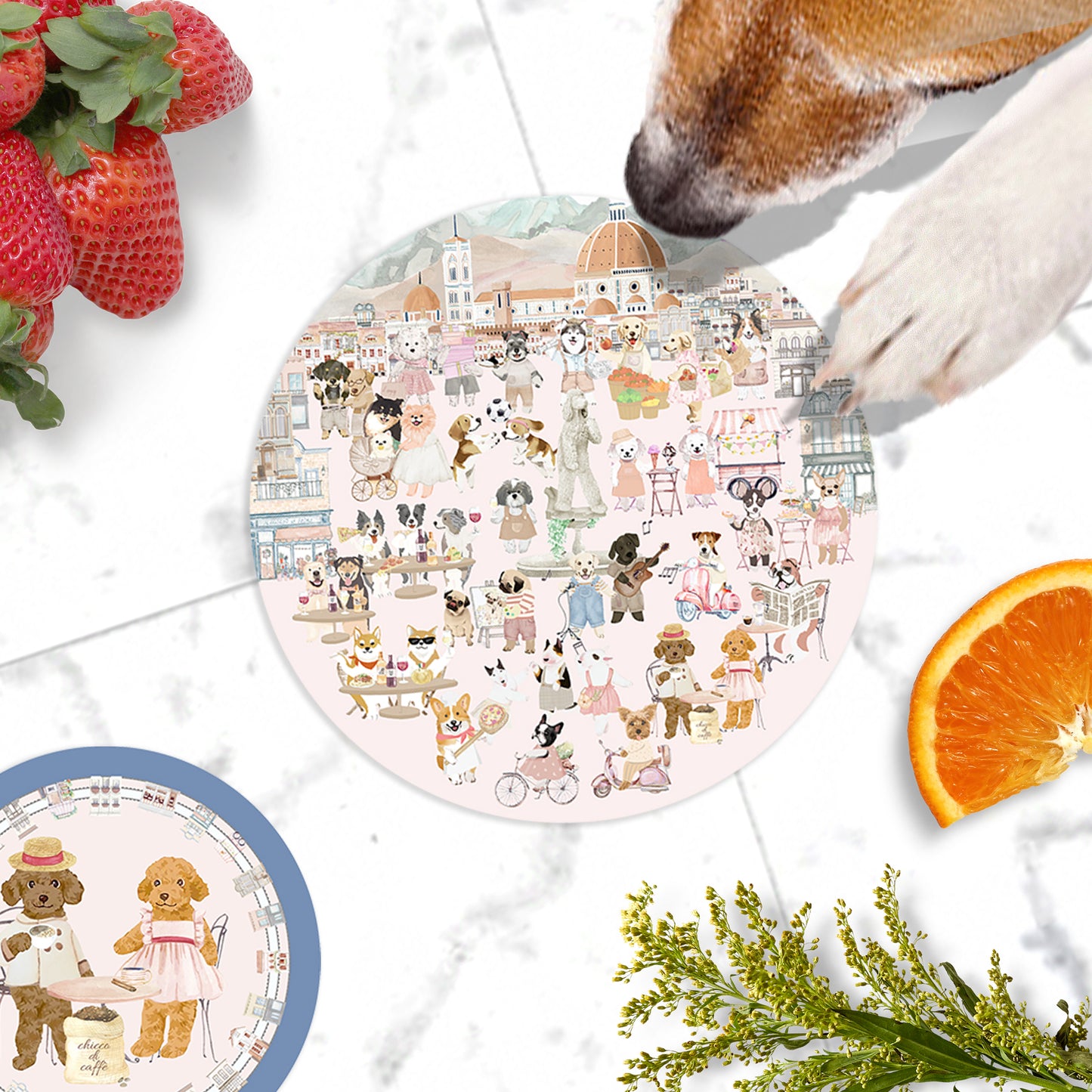 "Oh My Dog" Ceramic Potholder, Hot Pad