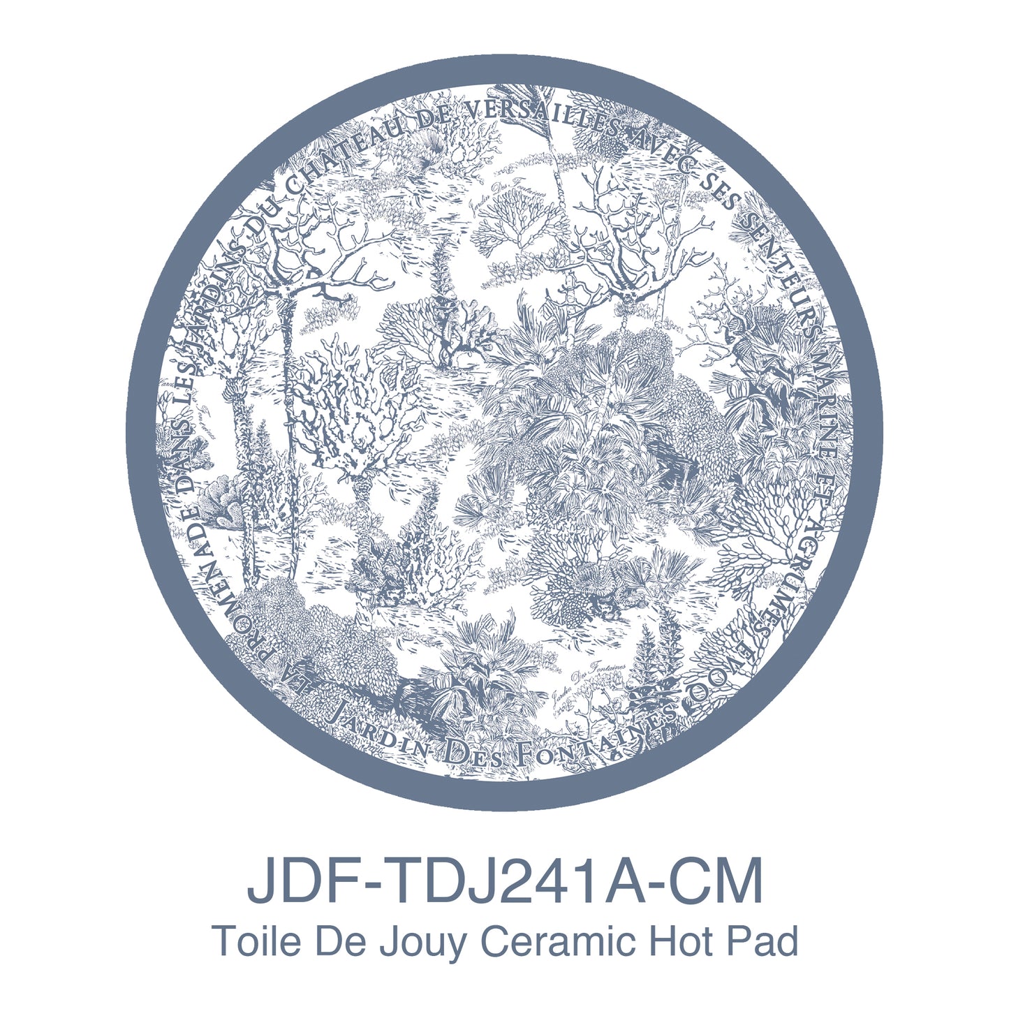 "Toile De Jouy" Ceramic Potholder, Hot Pad