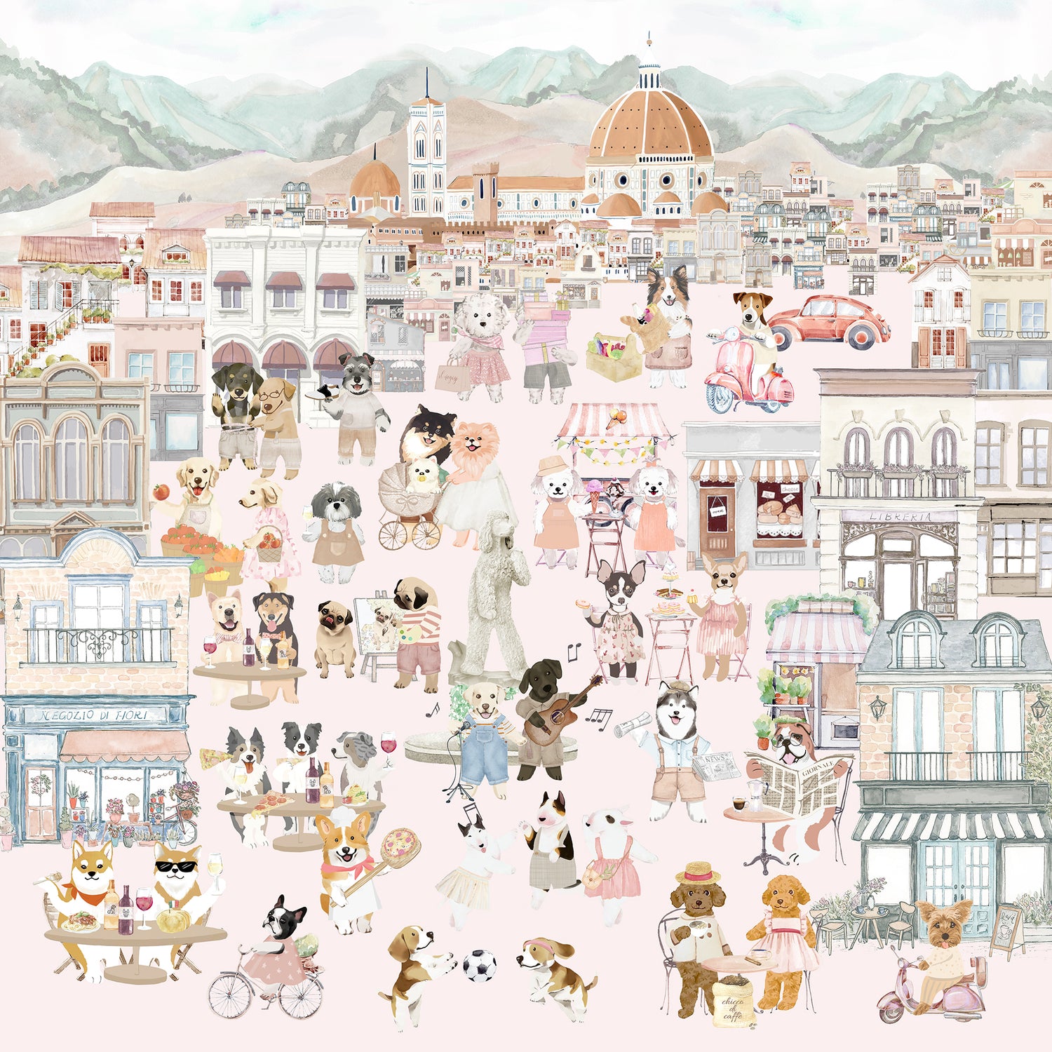 This is a story about the small village of "Oh My Dog" in Florence, Italy