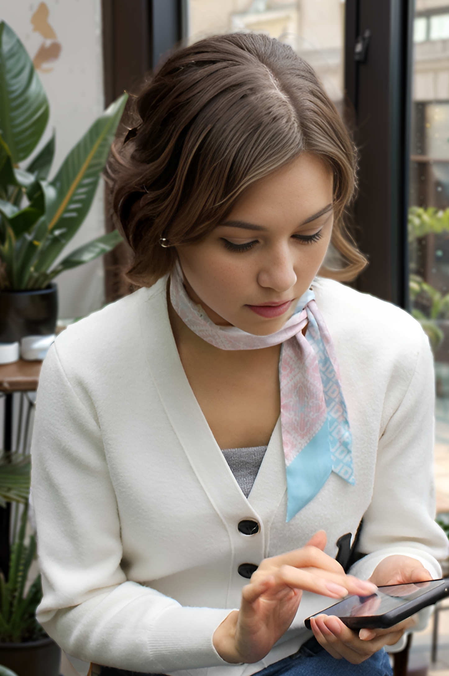 "Boho Paisley Chic" Twilly Silky Scarf