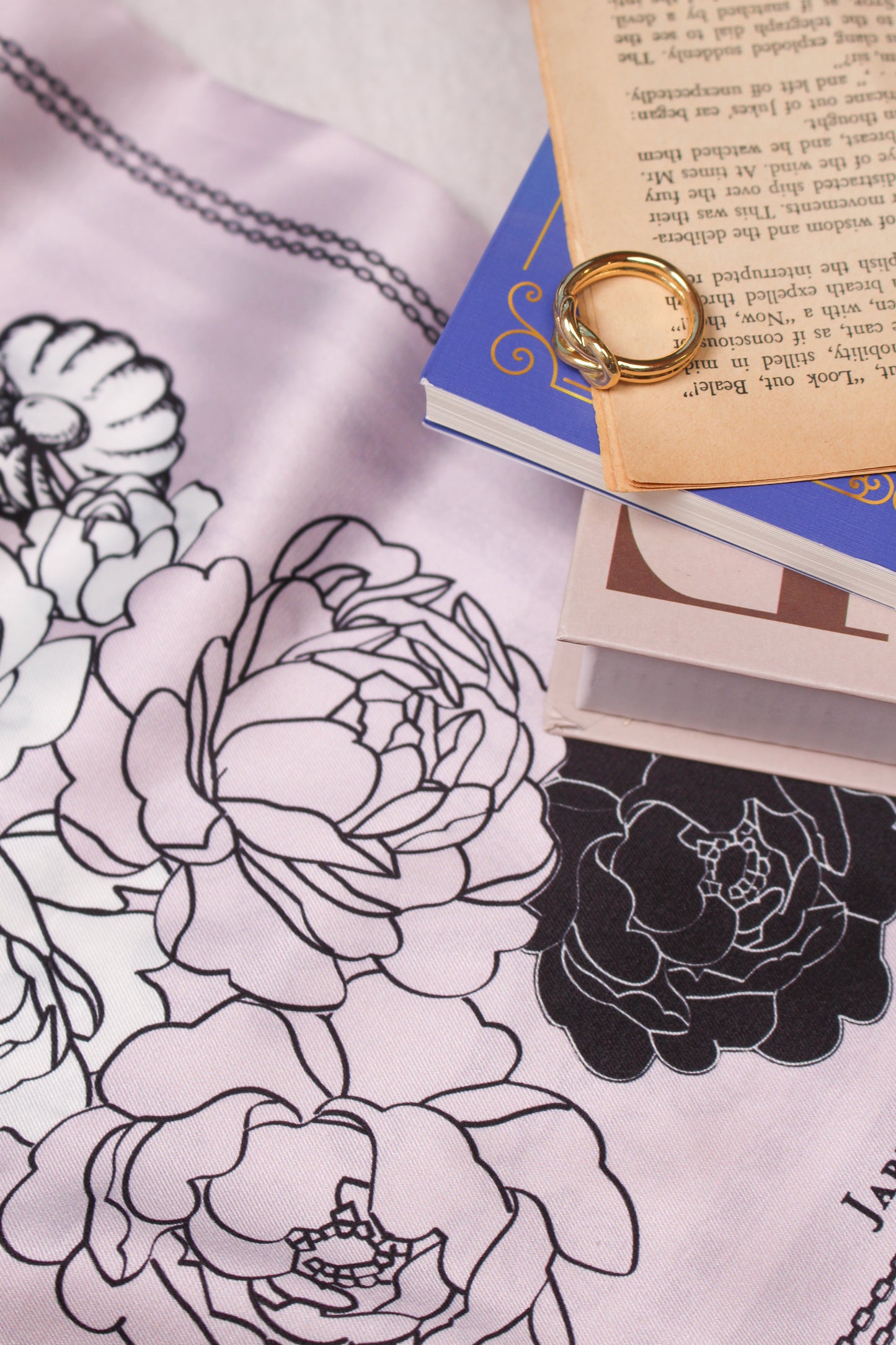 "Classy and Fabulous" Silky Scarf Gift Set (Double Face Silky Scarf and Scarf Ring)