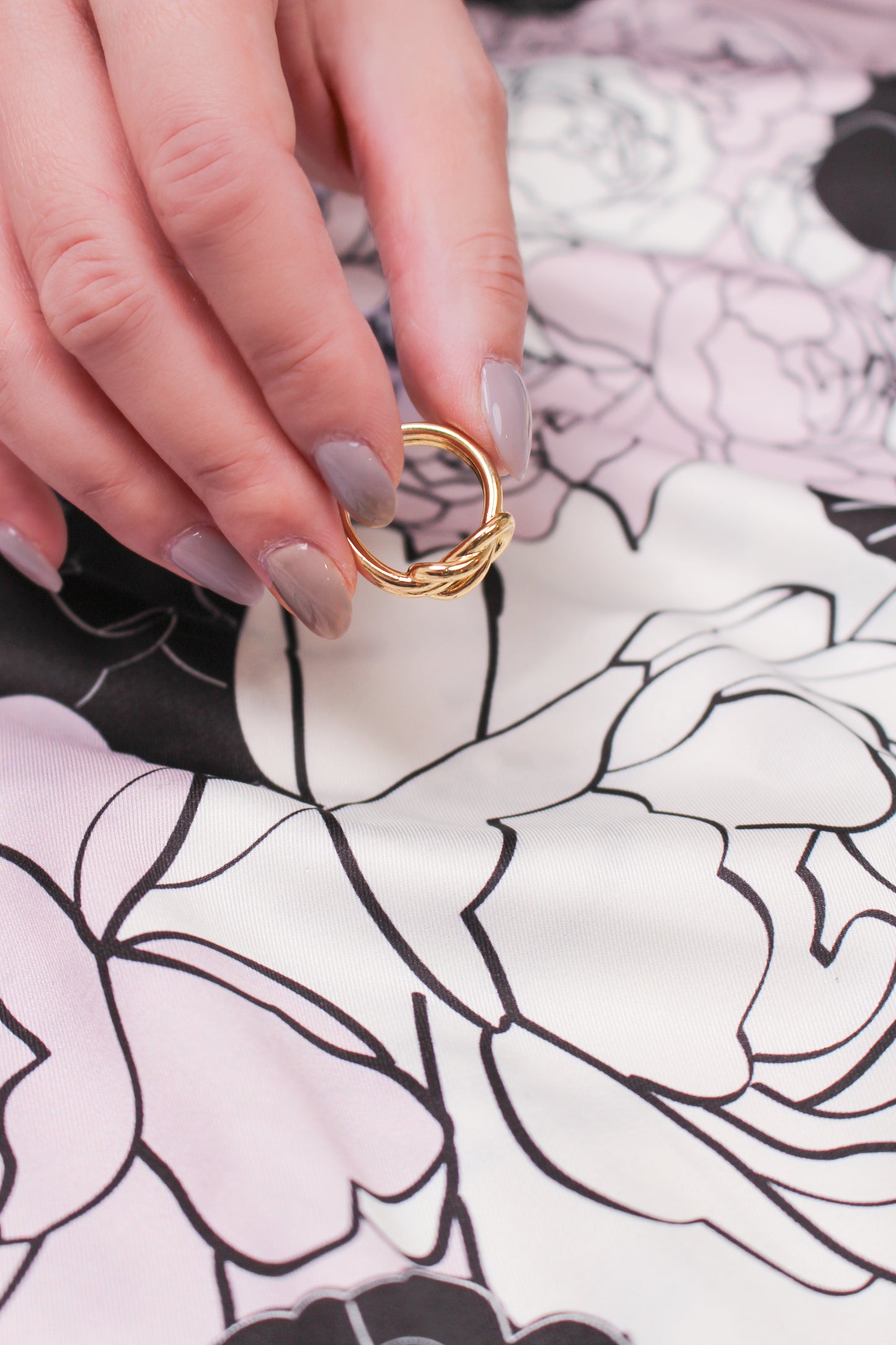 "Classy and Fabulous" Silky Scarf Gift Set (Double Face Silky Scarf and Scarf Ring)