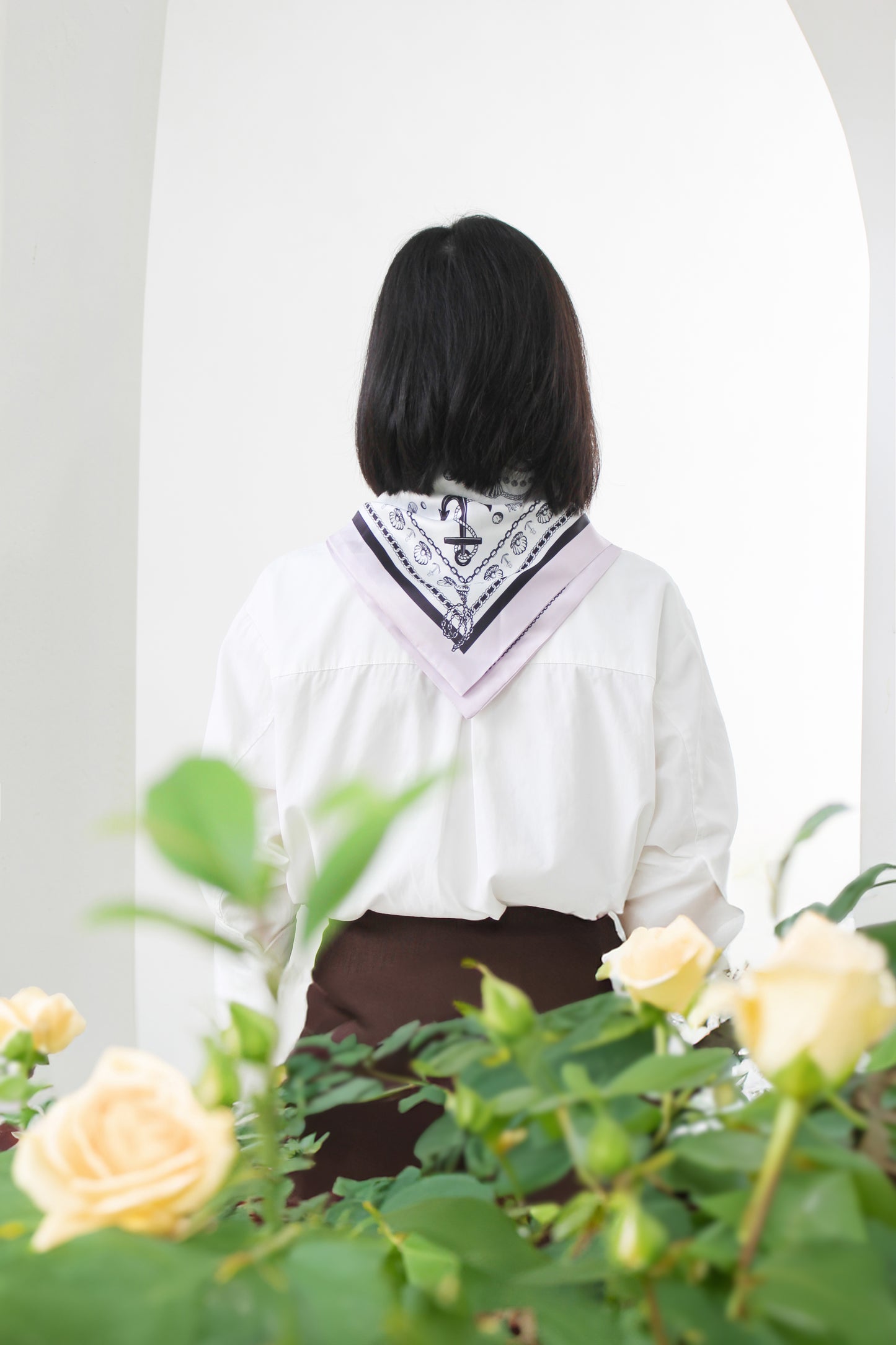 "Classy and Fabulous" Silky Scarf Gift Set (Double Face Silky Scarf and Scarf Ring)
