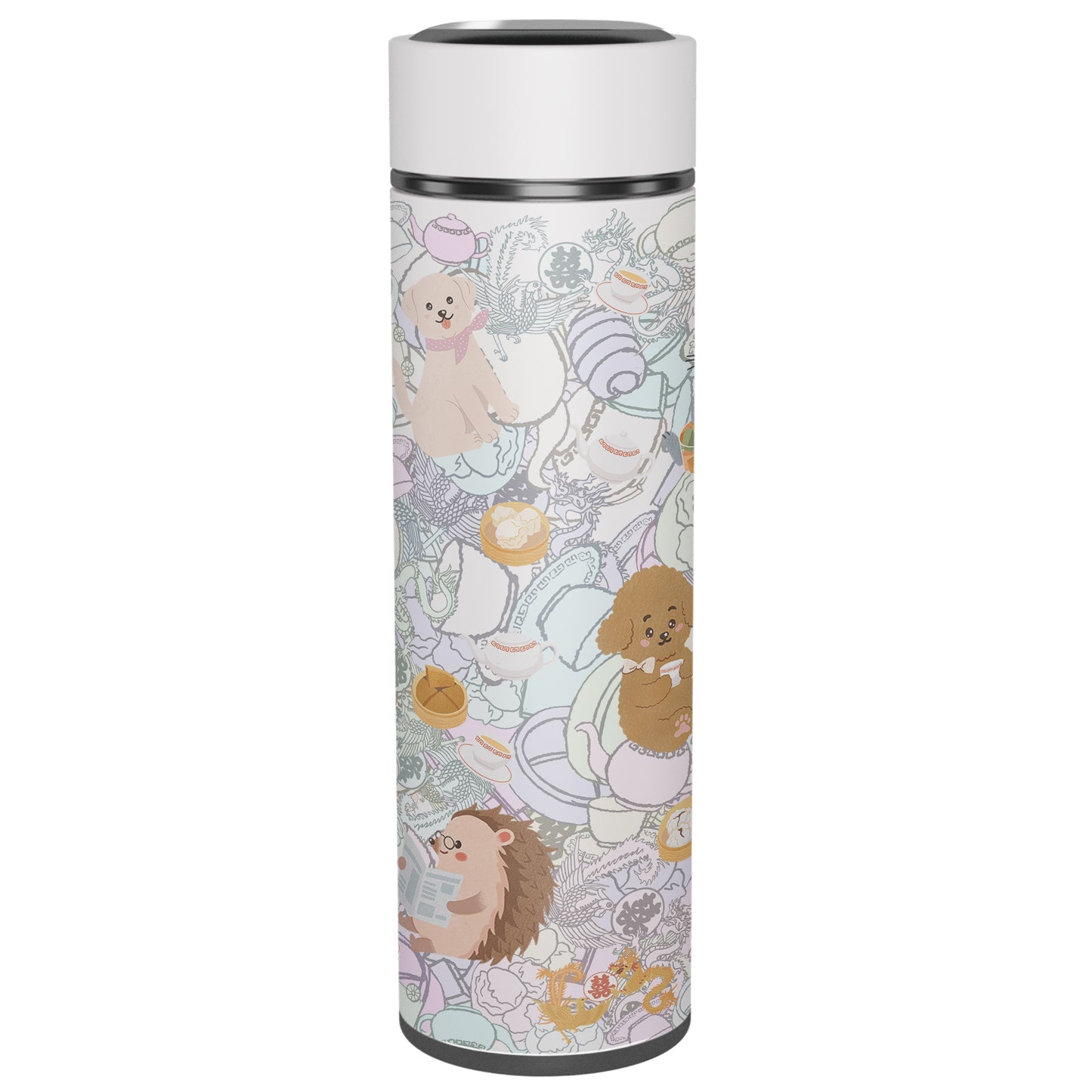 "Let's Yum Cha" Vacuum Water Bottle (500ml)