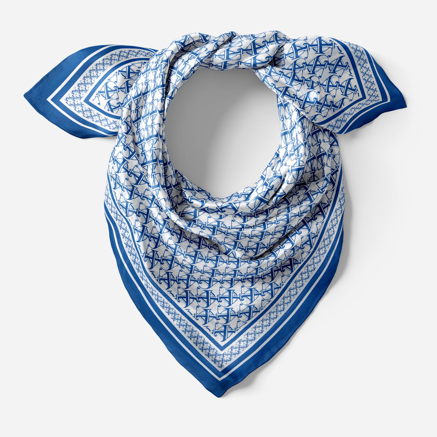 "Jardin Des Fontaines" Monogram 60cm Silky Scarf