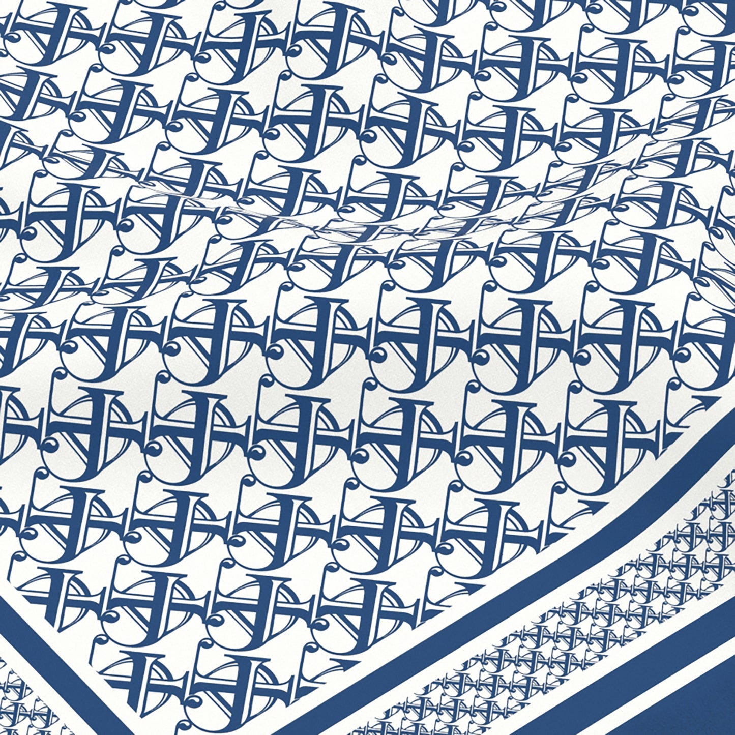 "Jardin Des Fontaines" Monogram 90cm Silky Scarf