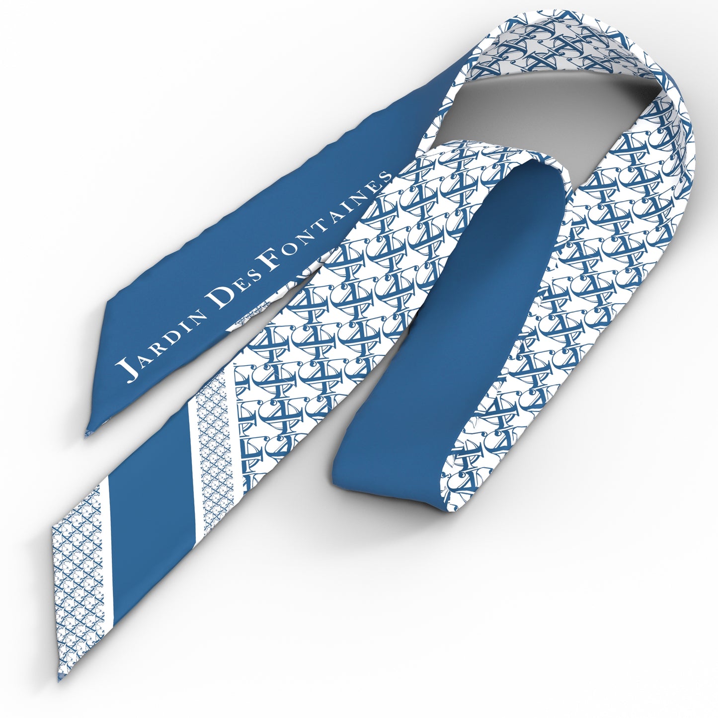 "Jardin Des Fontaines" Monogram Twilly Silky Scarf (105cm)