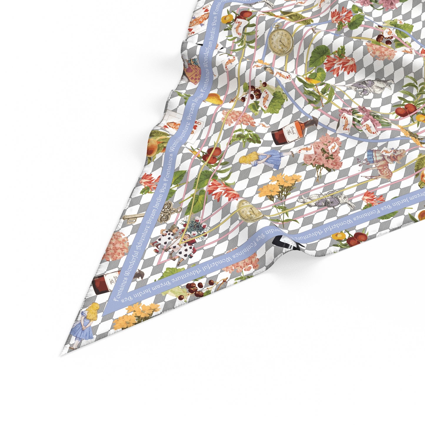 "Wonderful Adventure Dream" Diamond Shape Silky Scarf