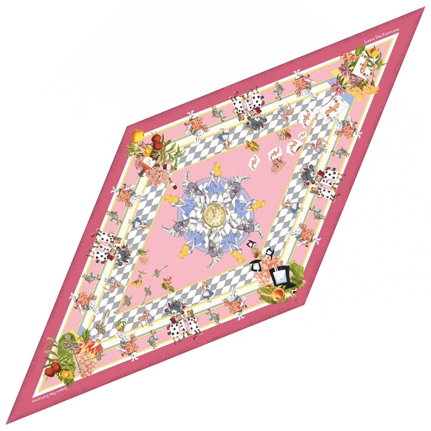 "Wonderful Adventure Dream" Diamond Shape Silky Scarf