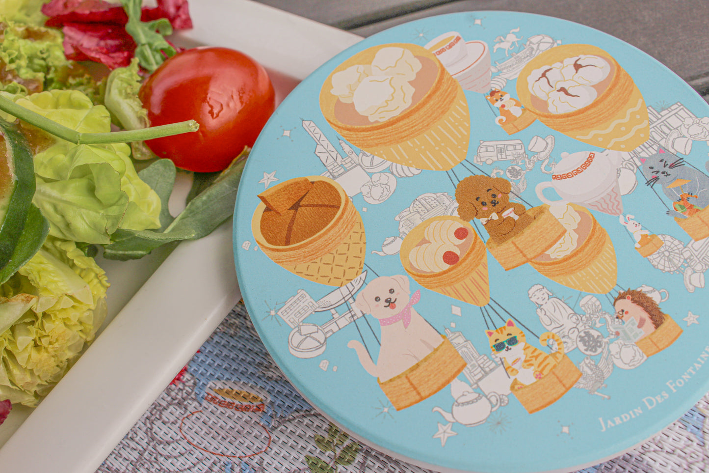 "Let's Yum Cha" Ceramic Coaster