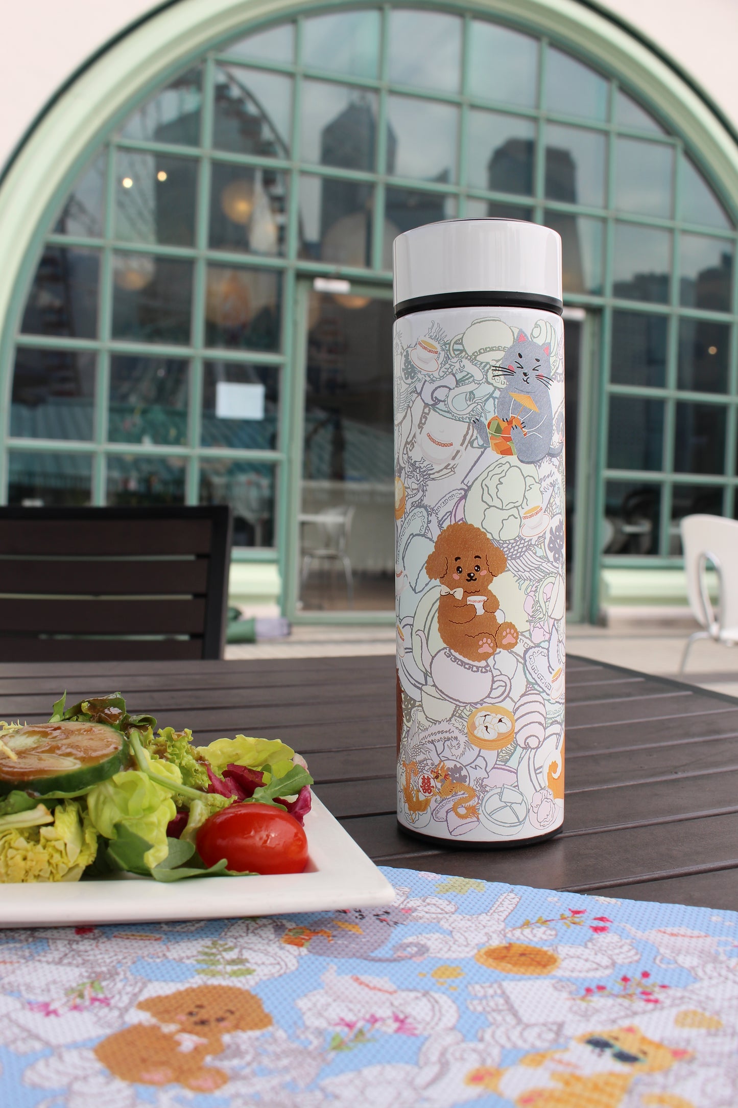 "Let's Yum Cha" Vacuum Water Bottle (500ml)