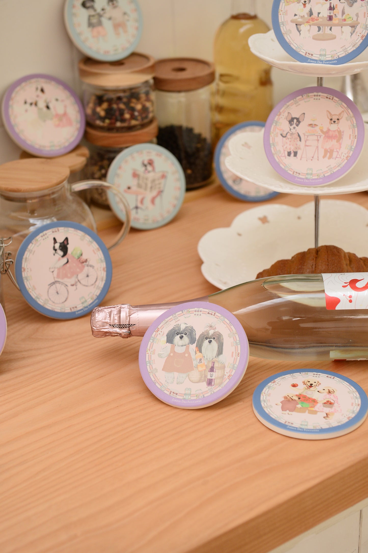 "Oh My Dog" Tailor Dachshund Ceramic Coaster