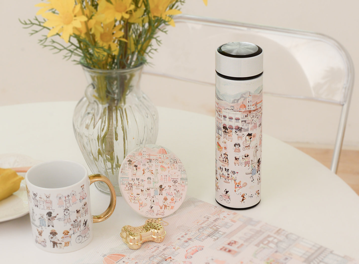"Oh My Dog" Vacuum Water Bottle (500ml)