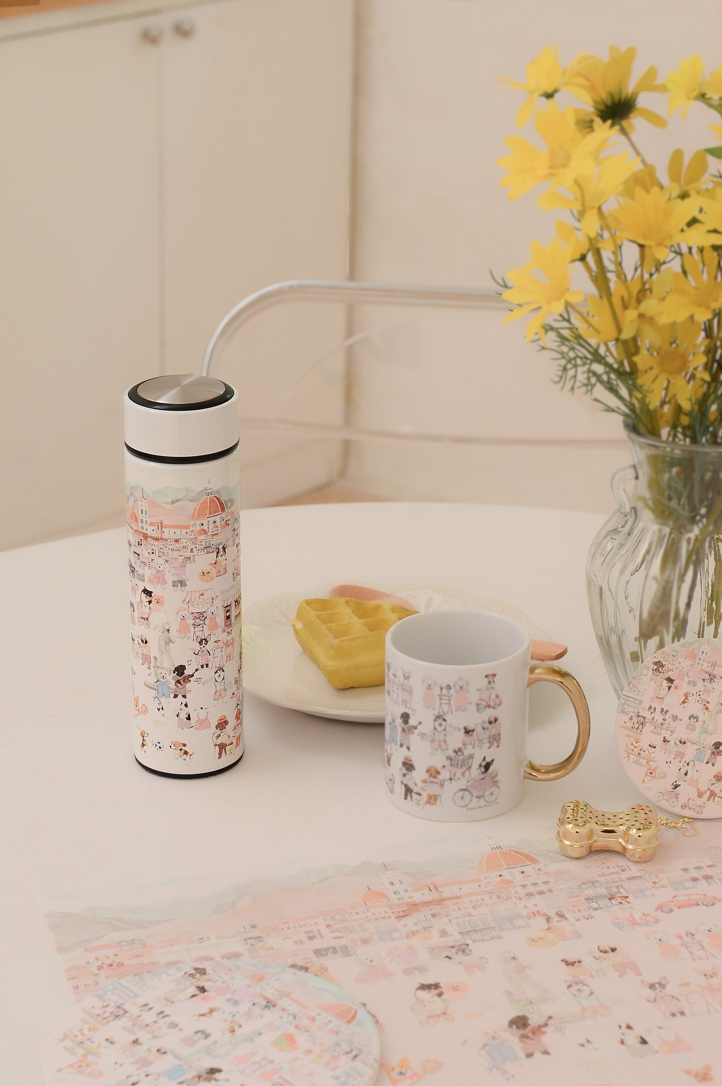 "Oh My Dog" Vacuum Water Bottle (500ml)