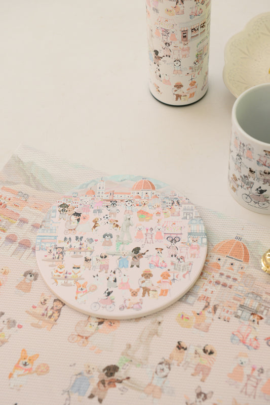 "Oh My Dog" Ceramic Potholder,  Hot Pad