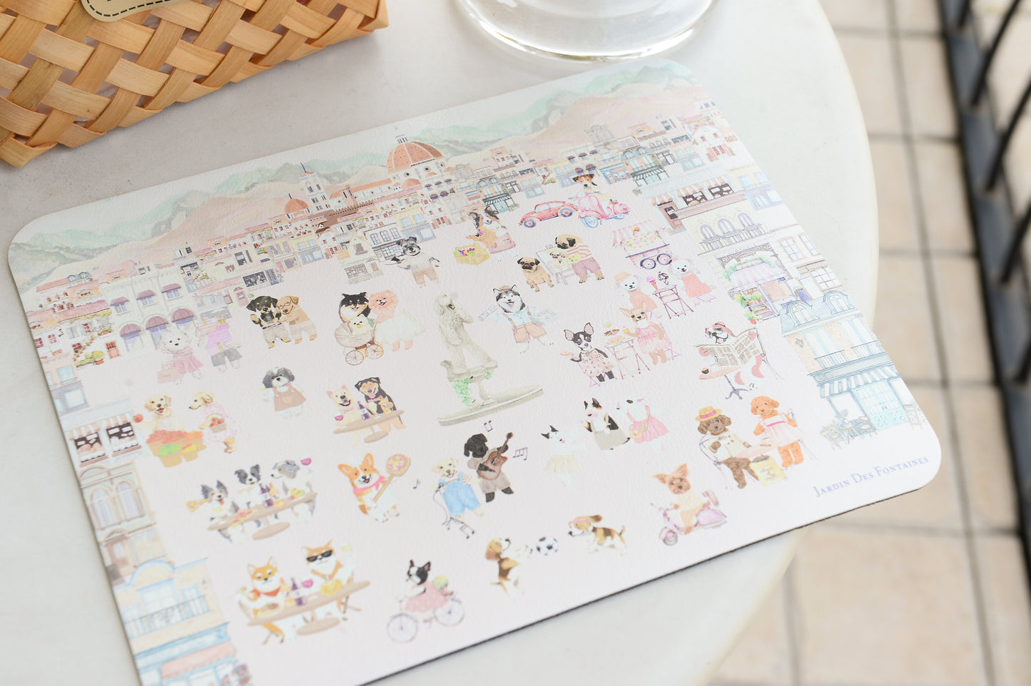 "Oh My Dog" PU Leather Mouse Pad