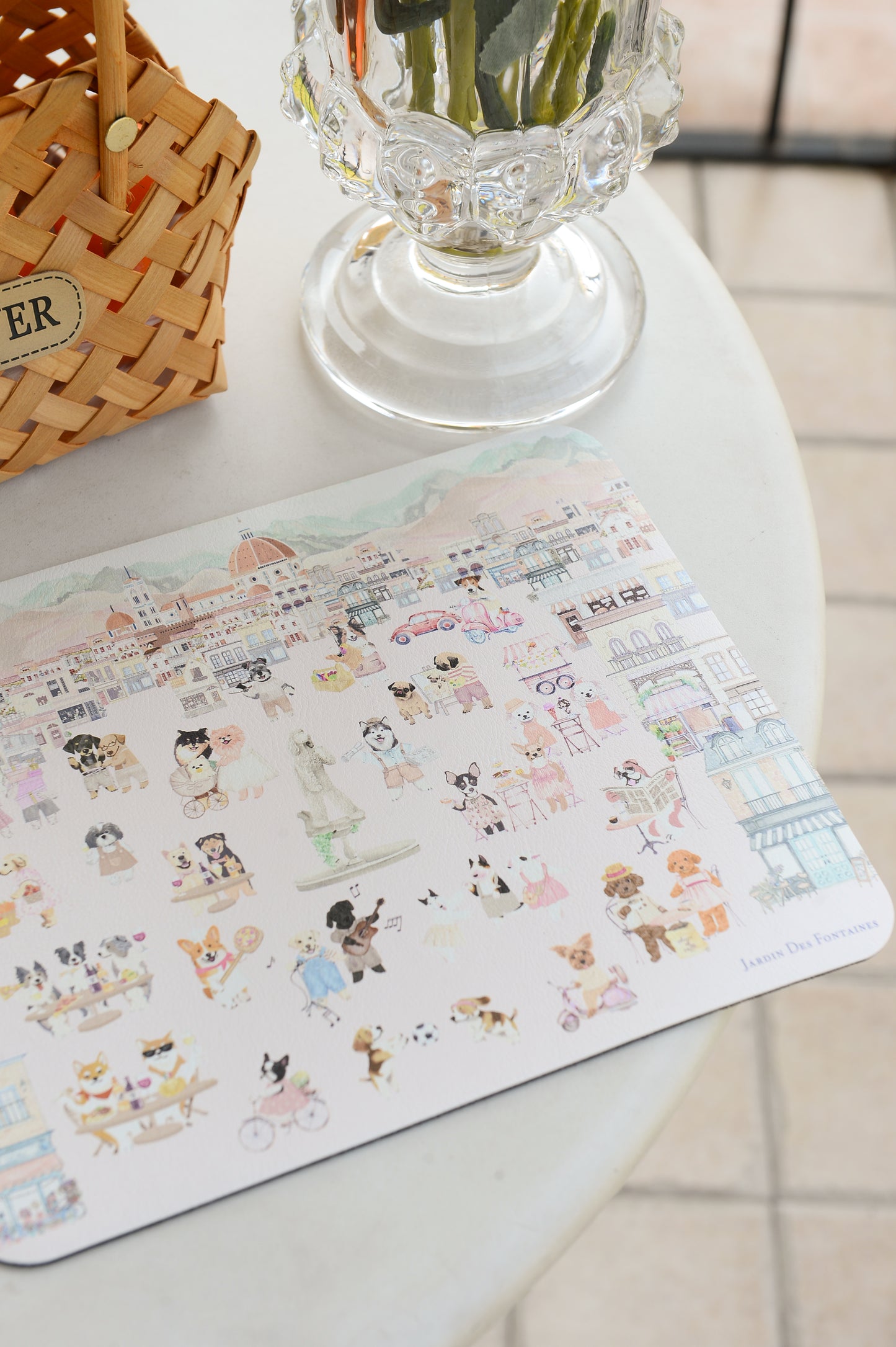 "Oh My Dog" PU Leather Mouse Pad