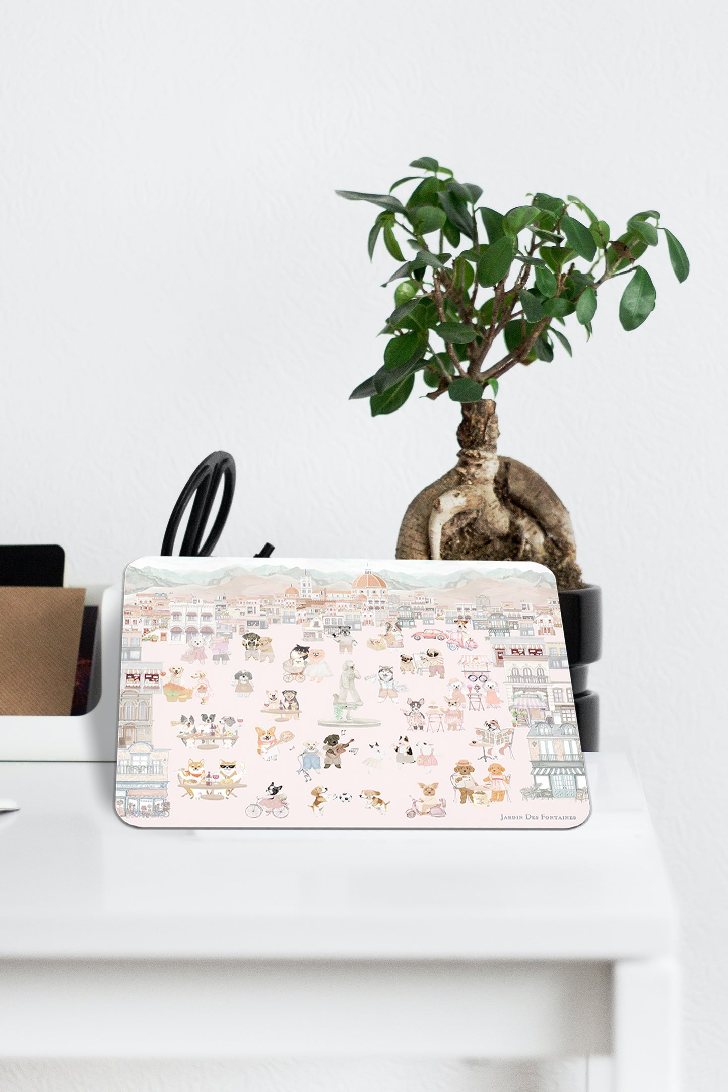 "Oh My Dog" PU Leather Mouse Pad