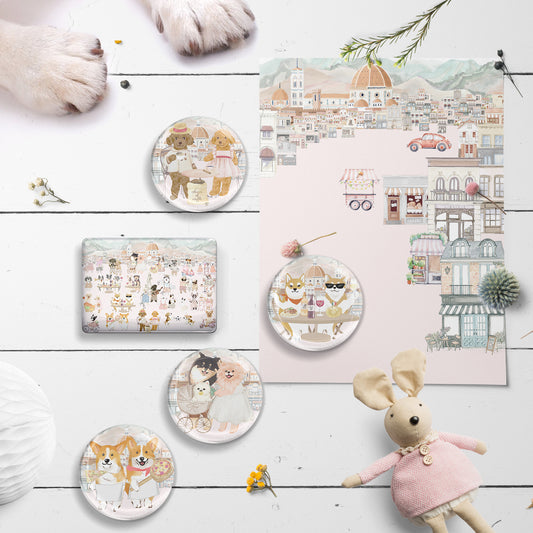 "Oh My Dog"  Crystal Fridge Magnet 5cm - 7cm