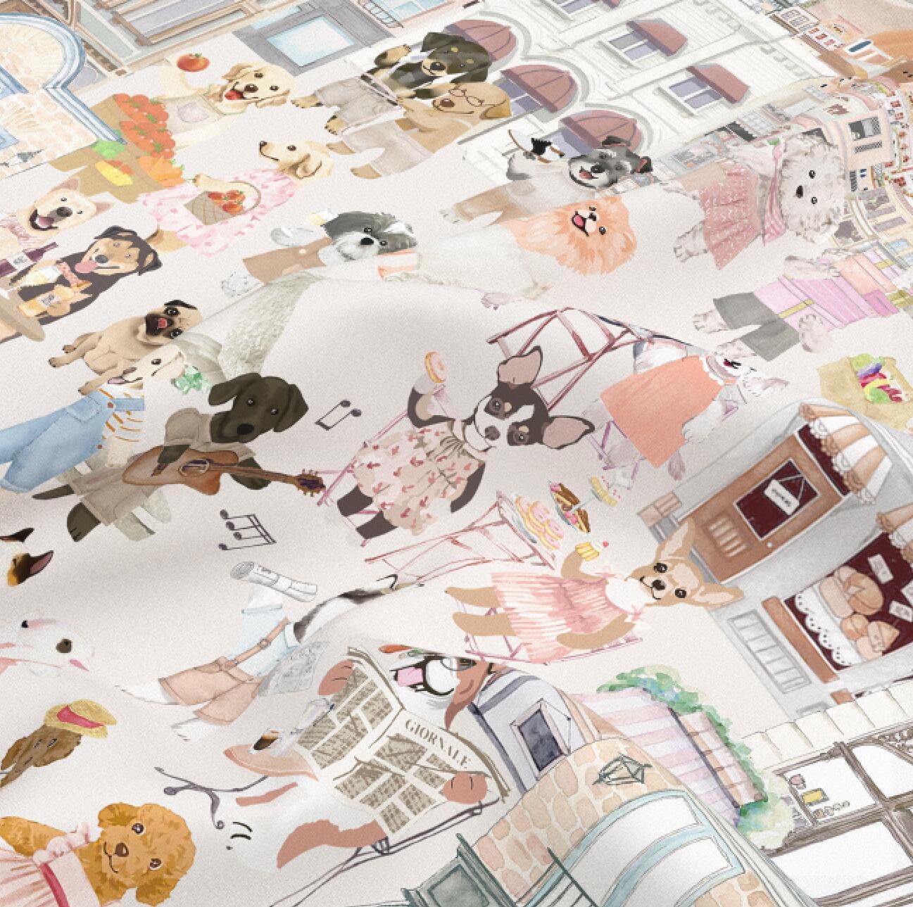 "Oh My Dog" 60cm Silky Scarf