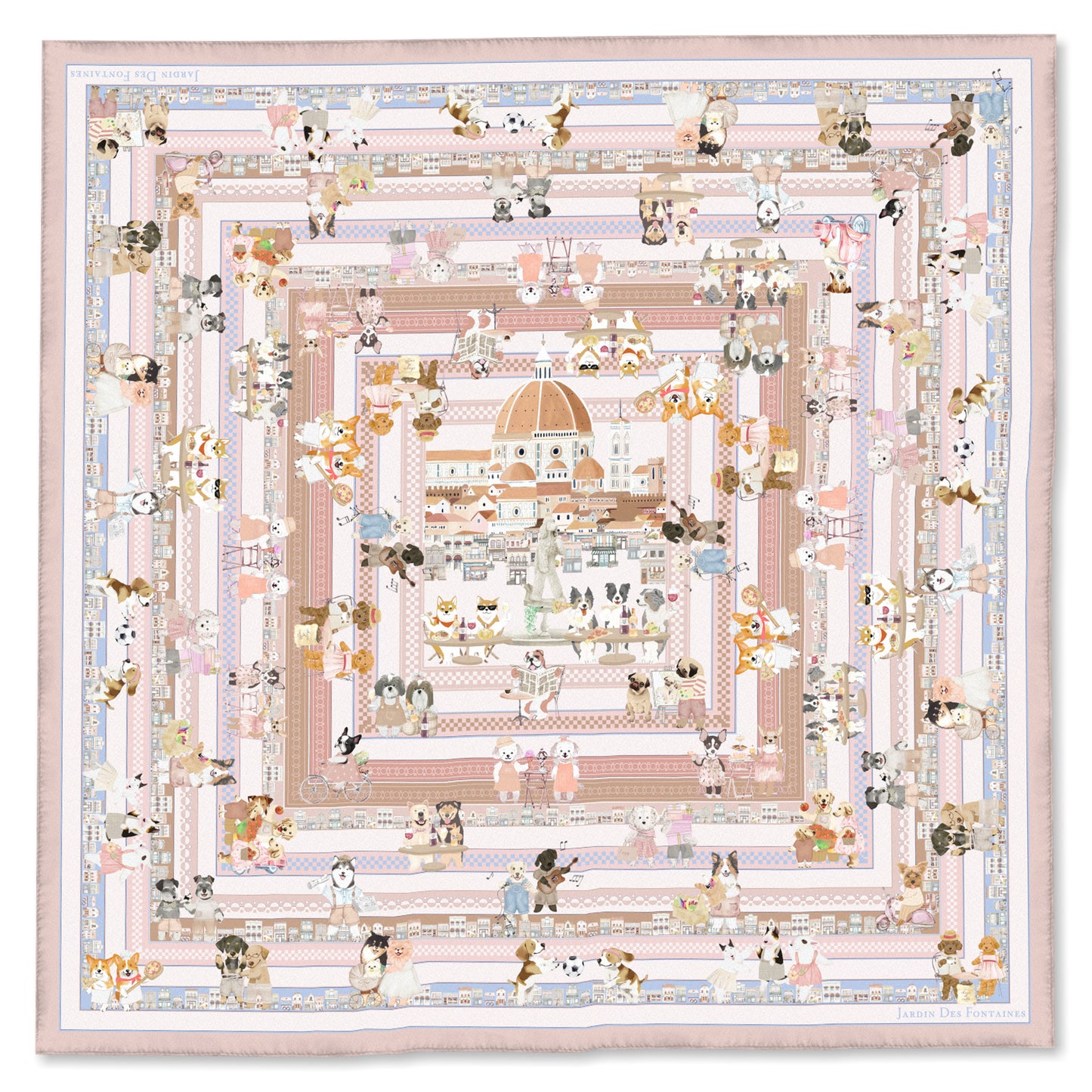 "Oh My Dog" Piazza Doggie Silky Scarf (90cm)