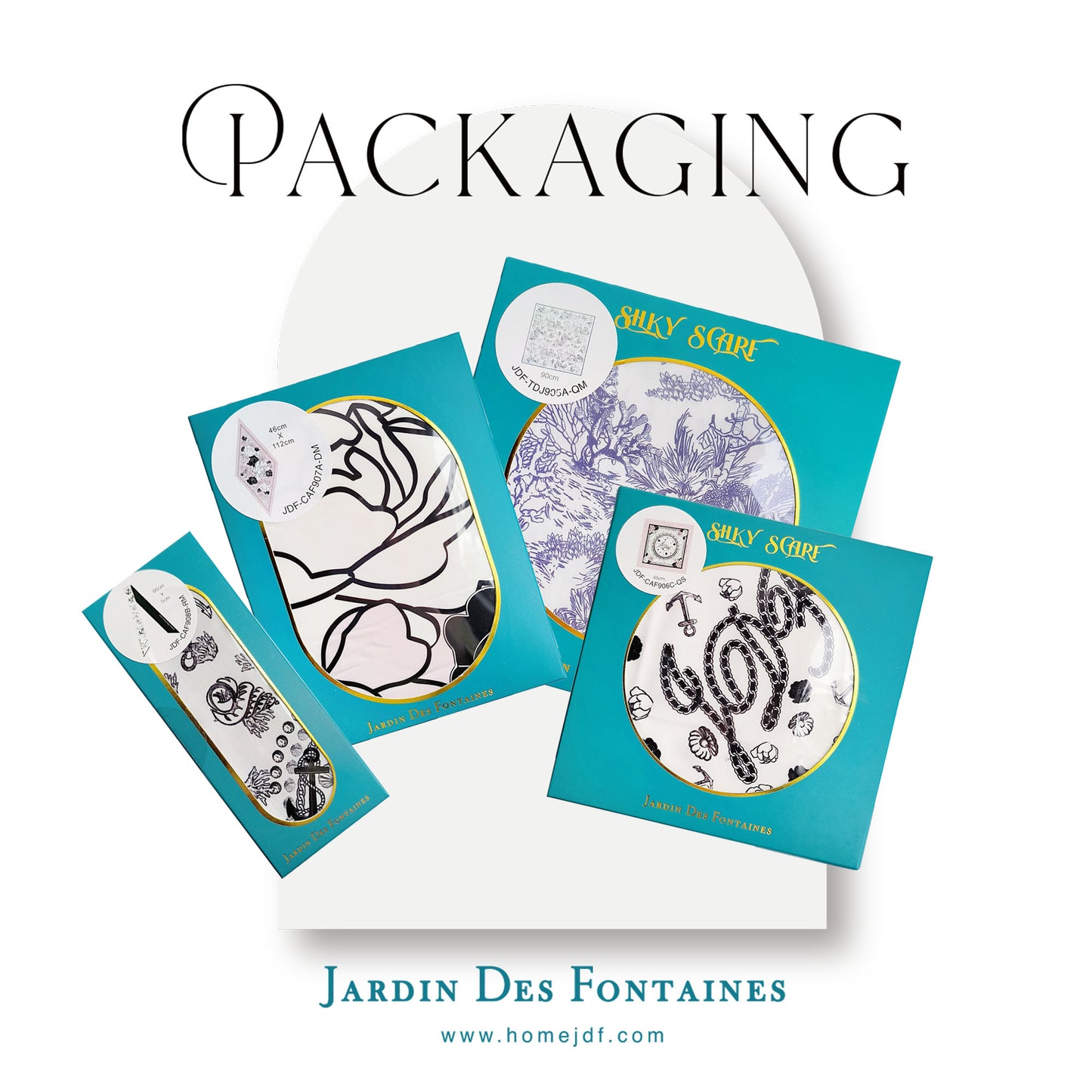 "Jardin Des Fontaines" Monogram Twilly Silky Scarf (105cm)
