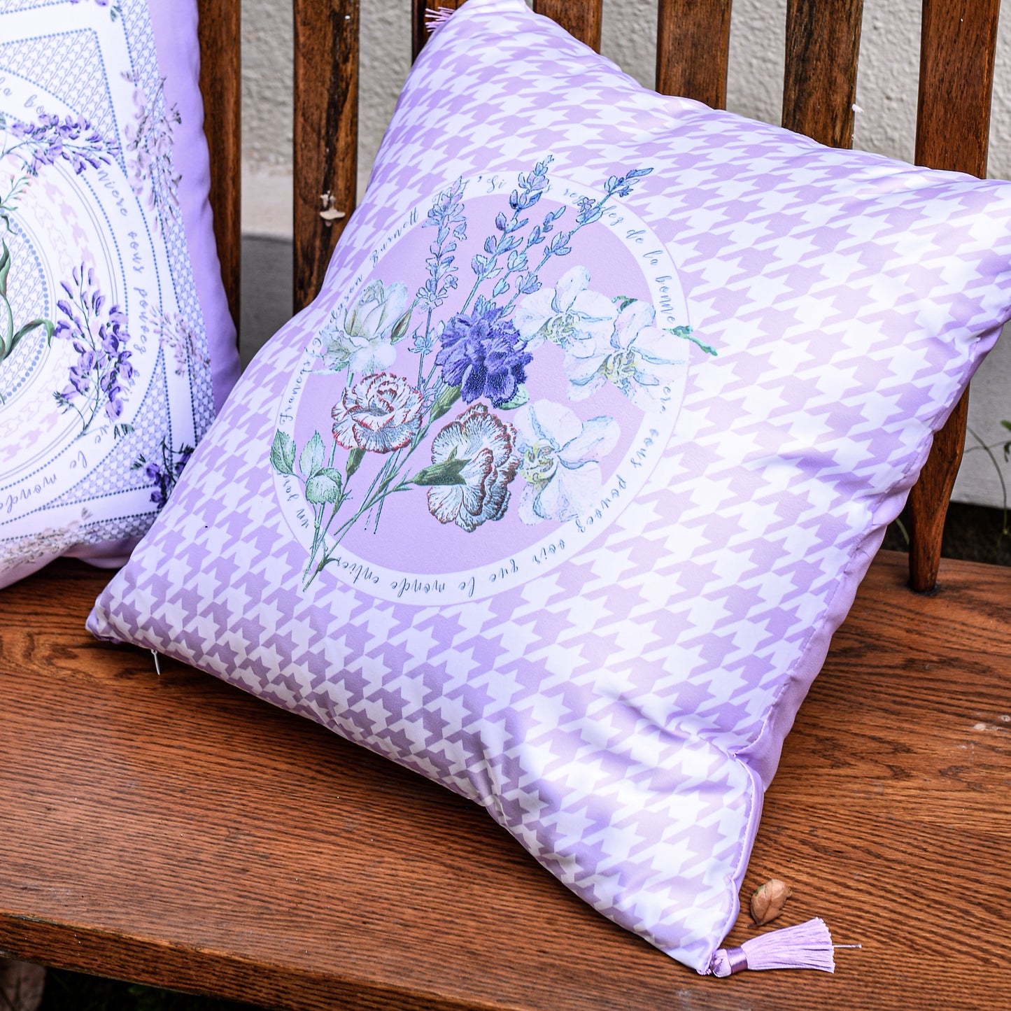 "Secret Violet Garden" Cushion, Throw Pillow